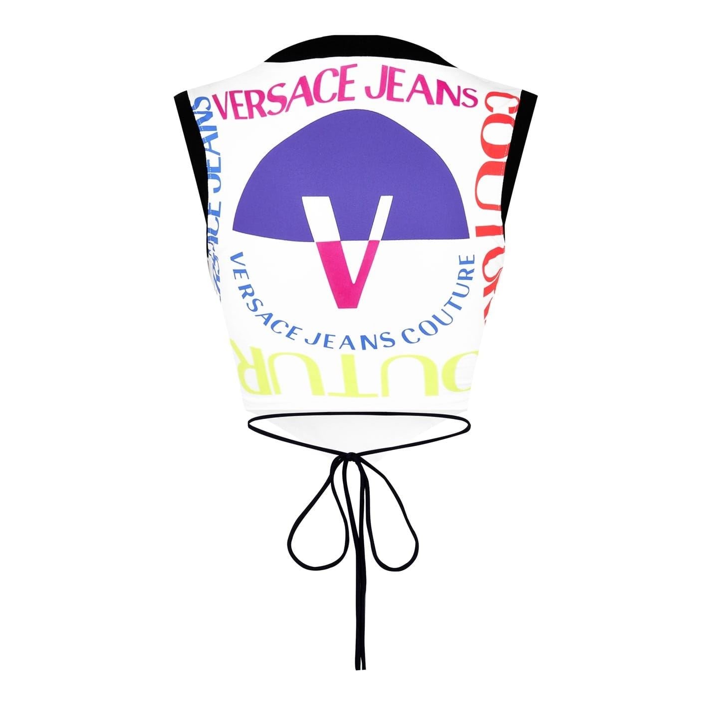 Versace Jeans Couture Logo Vest Crop Top
