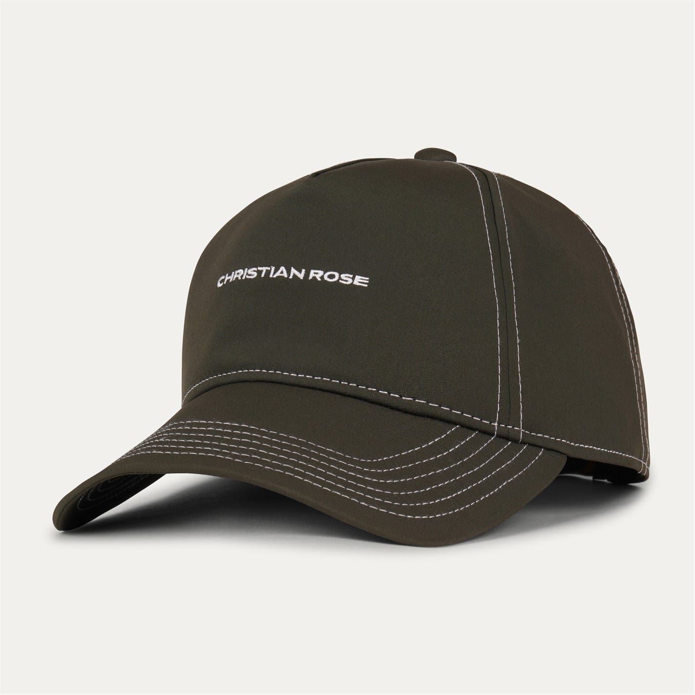Christian Rose Nylon Unstructured Trucker Cap