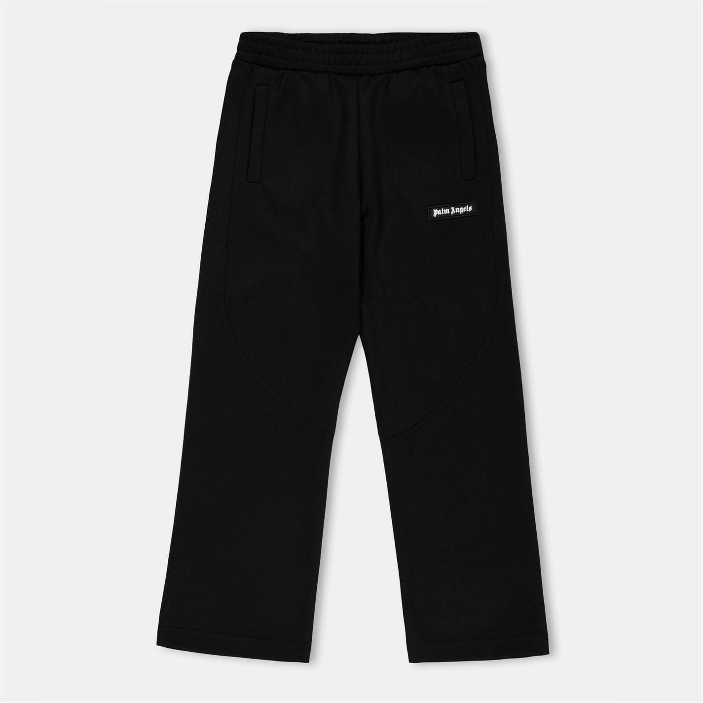 Palm Angels Logo Solid Patterned Straight Joggers
