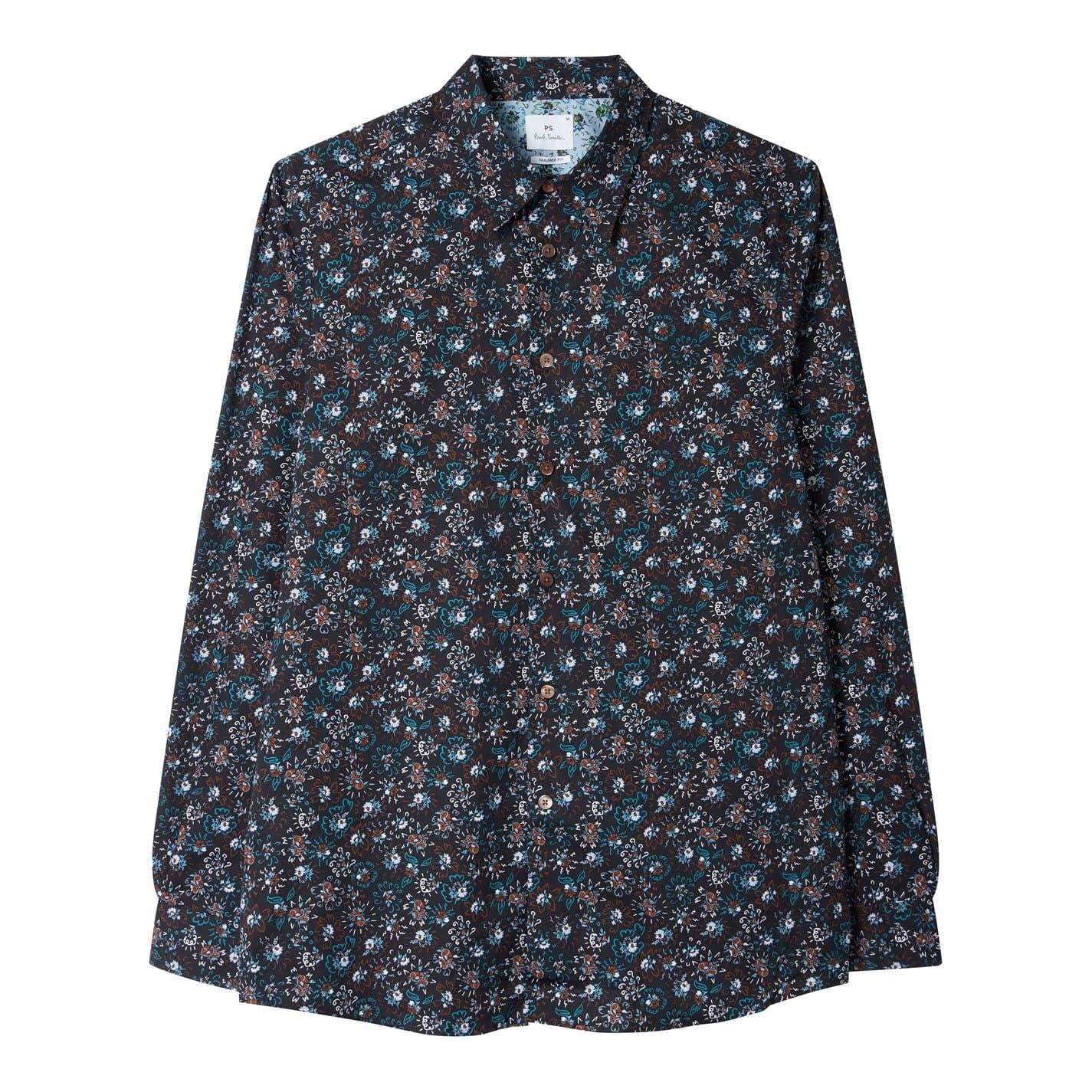 PS Paul Smith Floral Collared Neck Long Sleeve Shirt