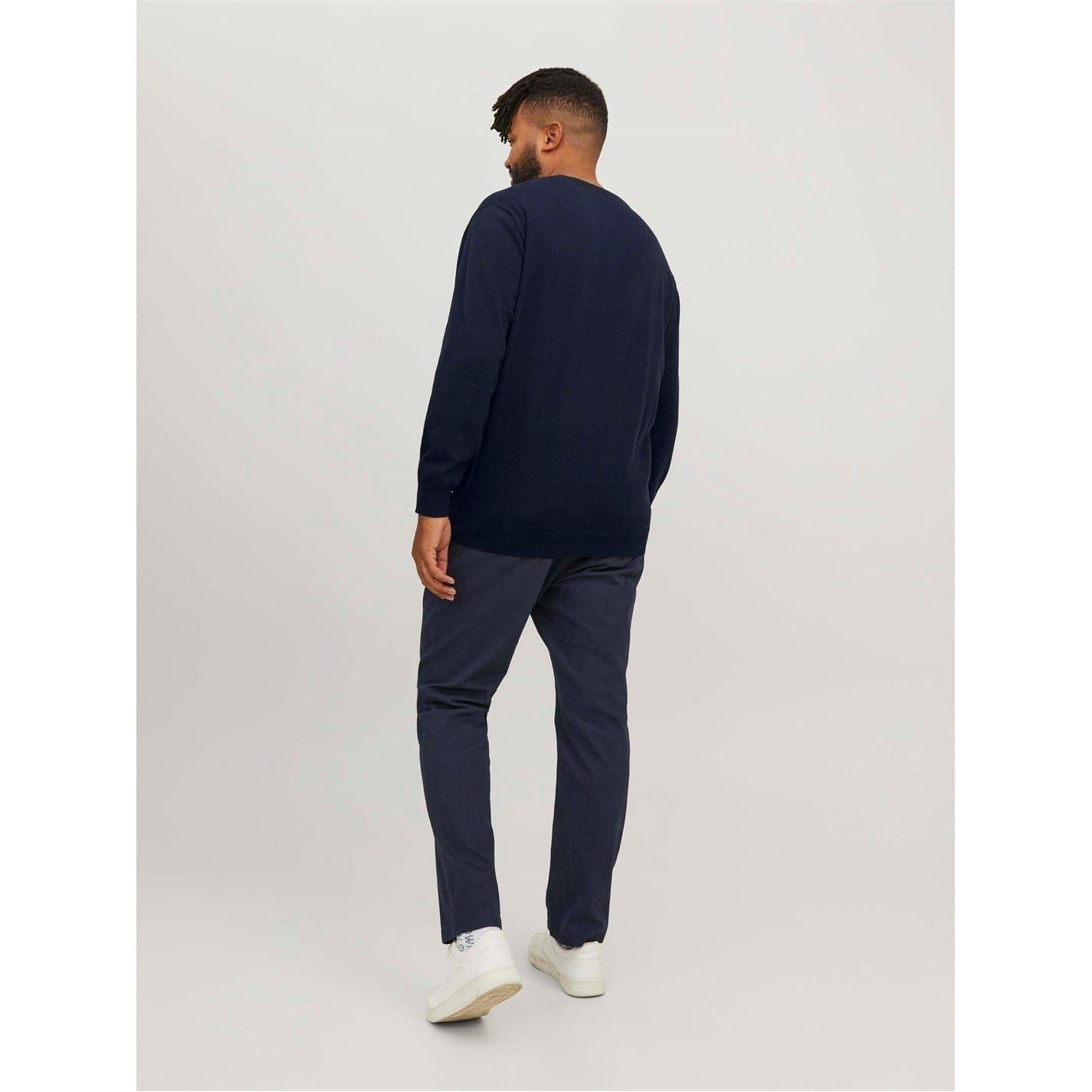Jack and Jones Plus Crew Neck Long Sleeve Sweater