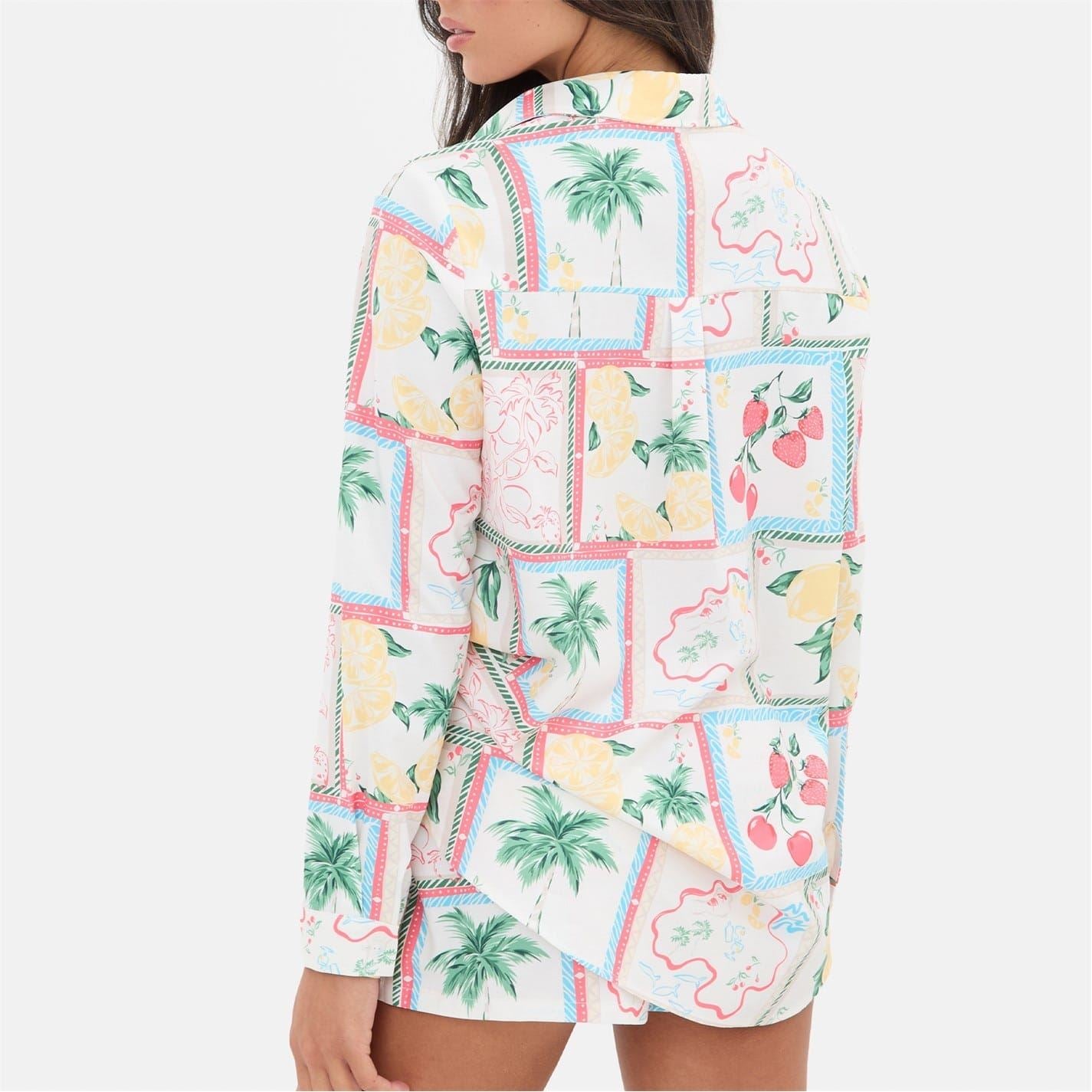 I Saw It First Crepe Long Sleeve Shirt