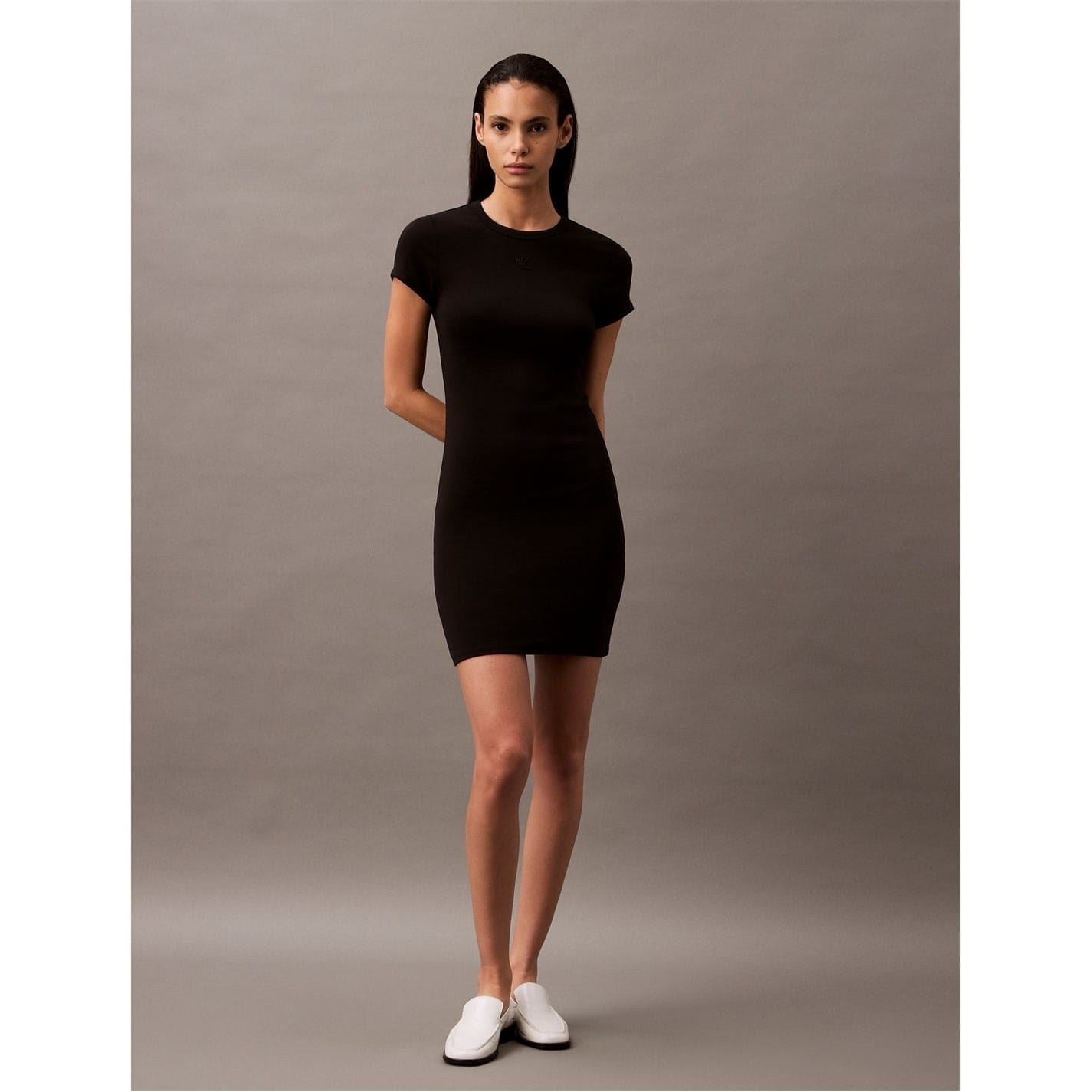 Calvin Klein Jeans Crew Neck Short Sleeve Mini Dress