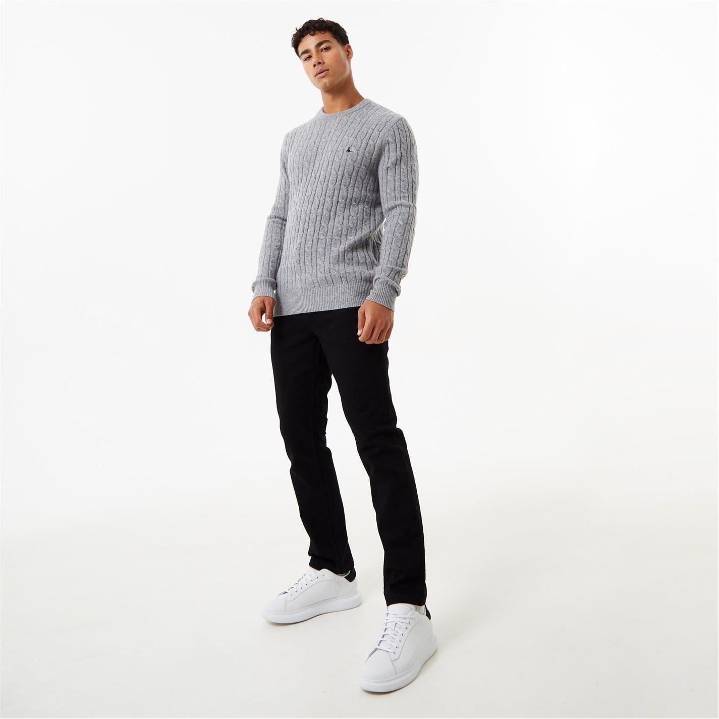 Jack Wills Mens Marlow Merino Wool Blend Cable Knitted Jumper