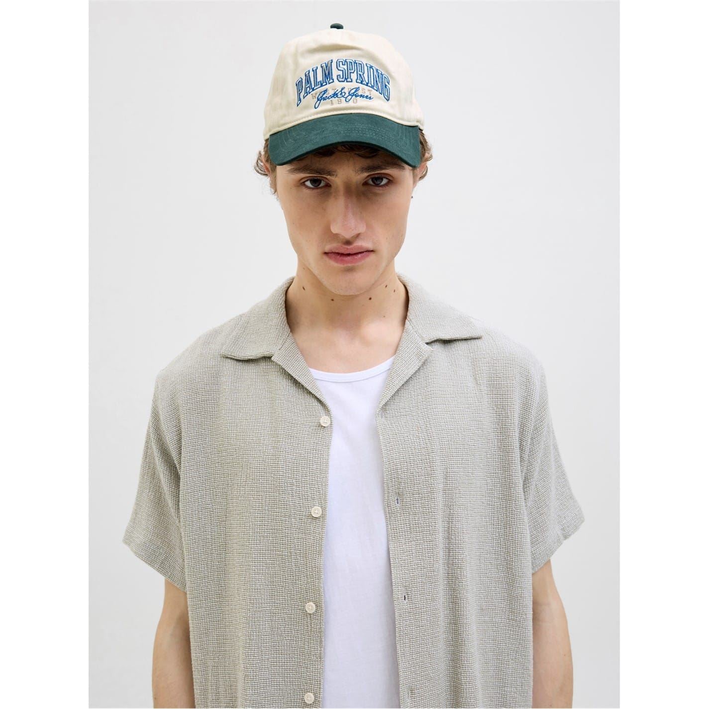Jack and Jones Jacpalme Lettering Curved Brim Dad Cap