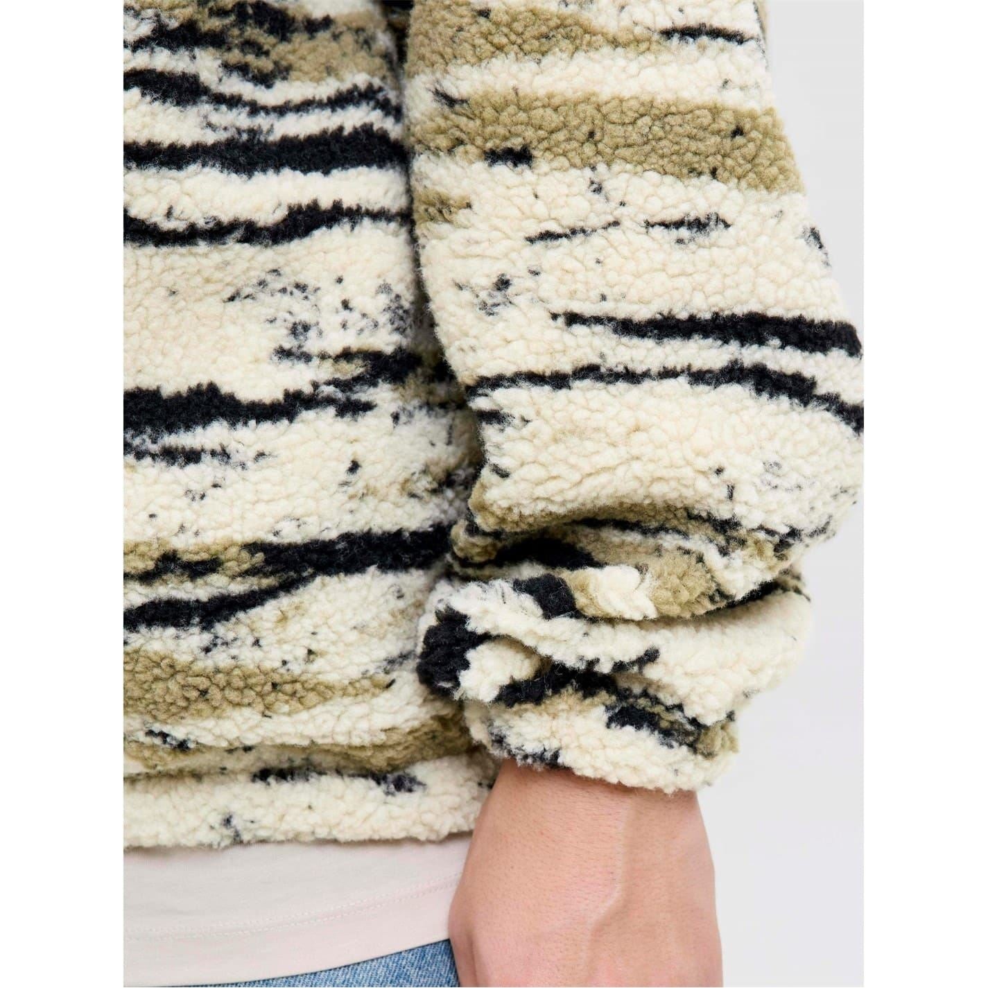 Jack and Jones Mens Skin Teddy Half Zip Top