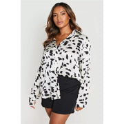 Influence Satin Relaxed Fit Long Sleeve Shirt