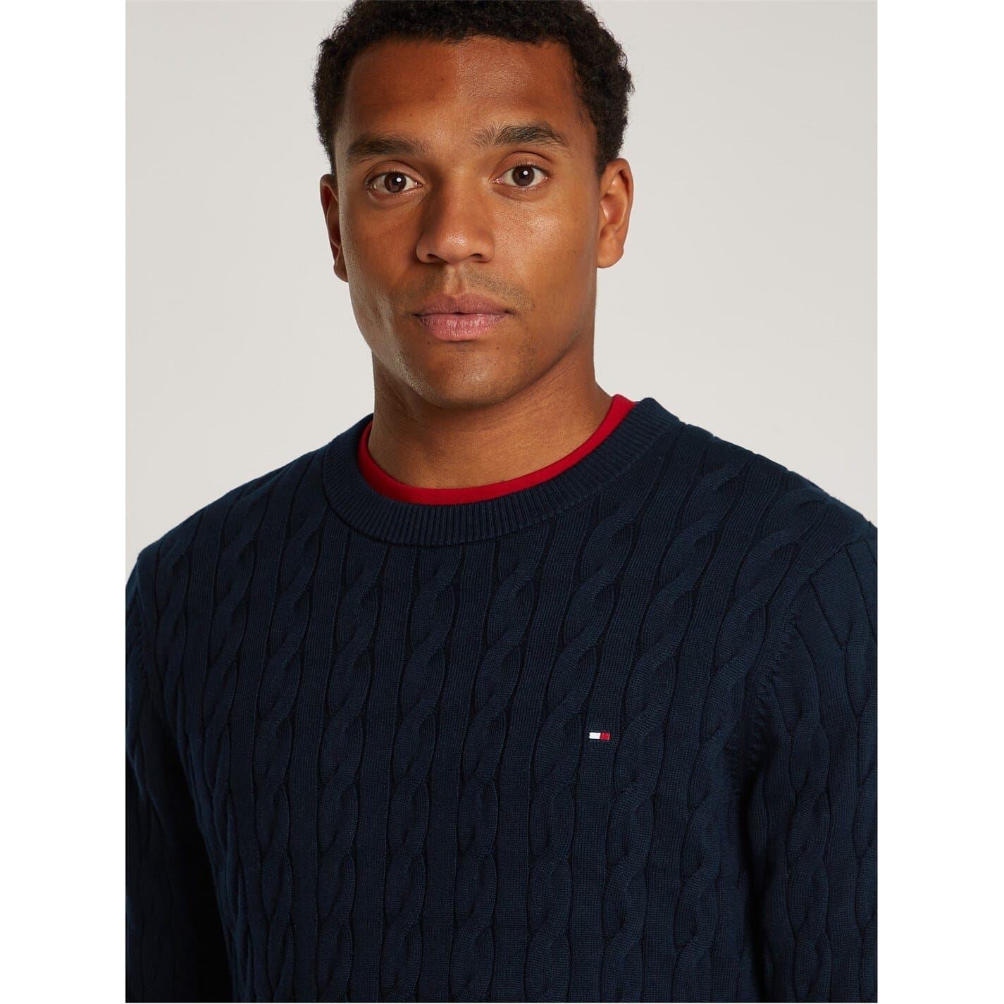 Tommy Hilfiger Cotton Cable Crew Neck