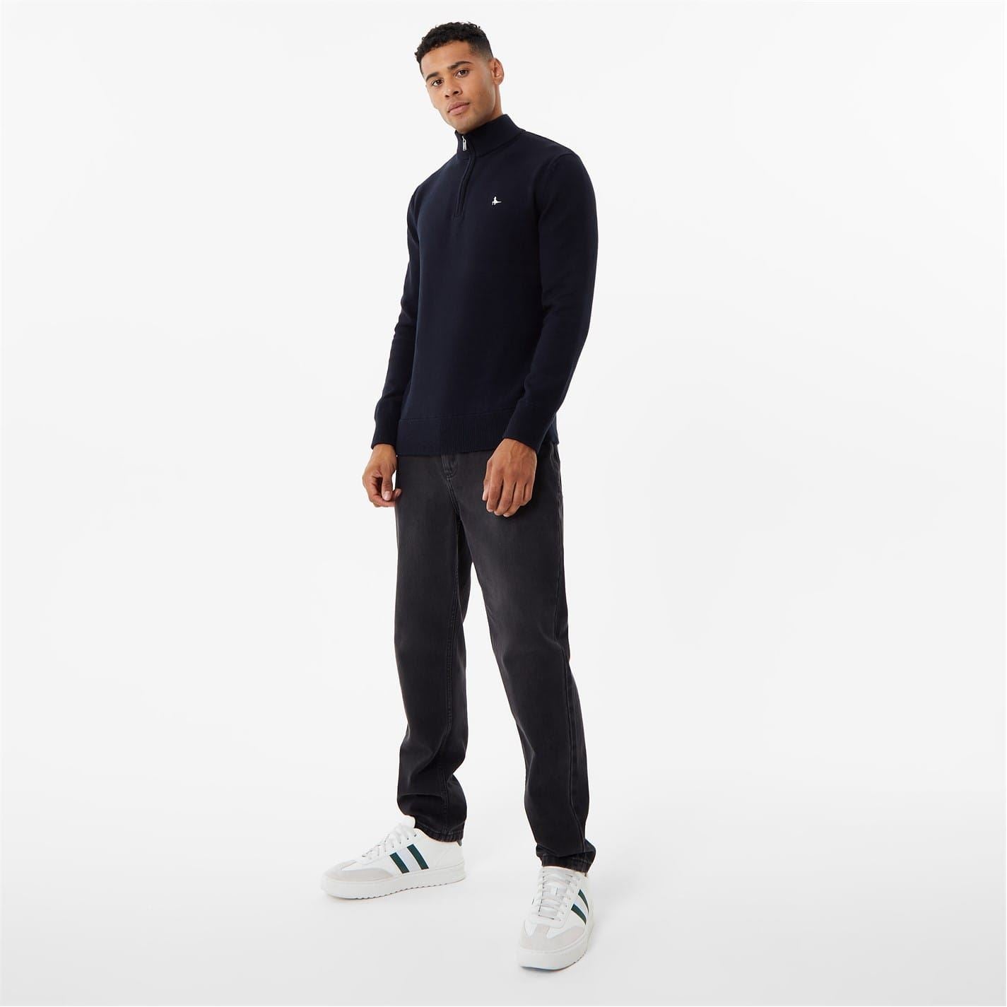 Jack Wills Mens Funnel Neck Half Zip Jumper
