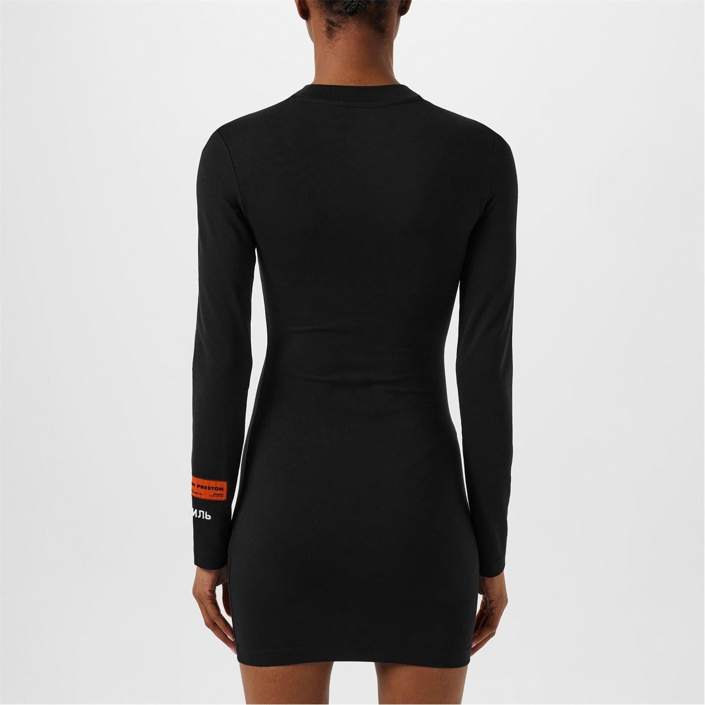 Heron Preston High Neck Mini Bodycon Dress