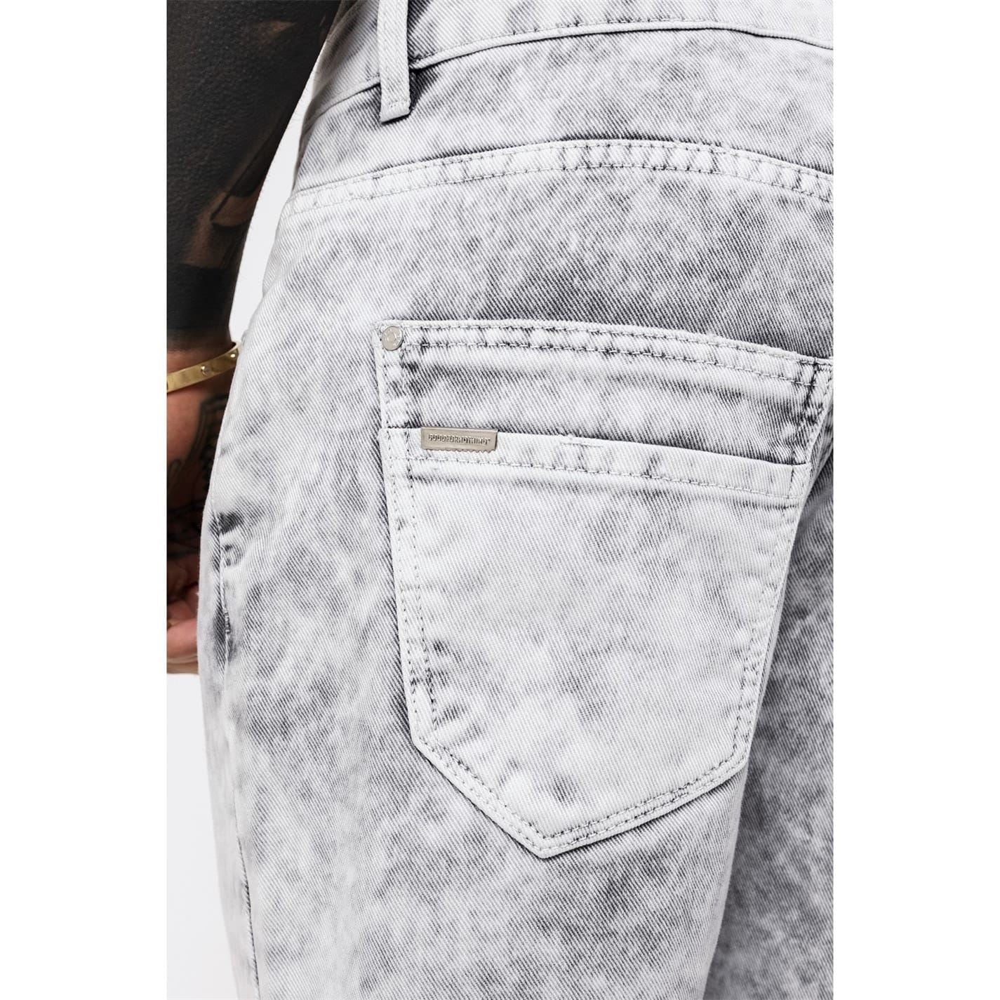 Good For Nothing Denim Shorts Acid Grey