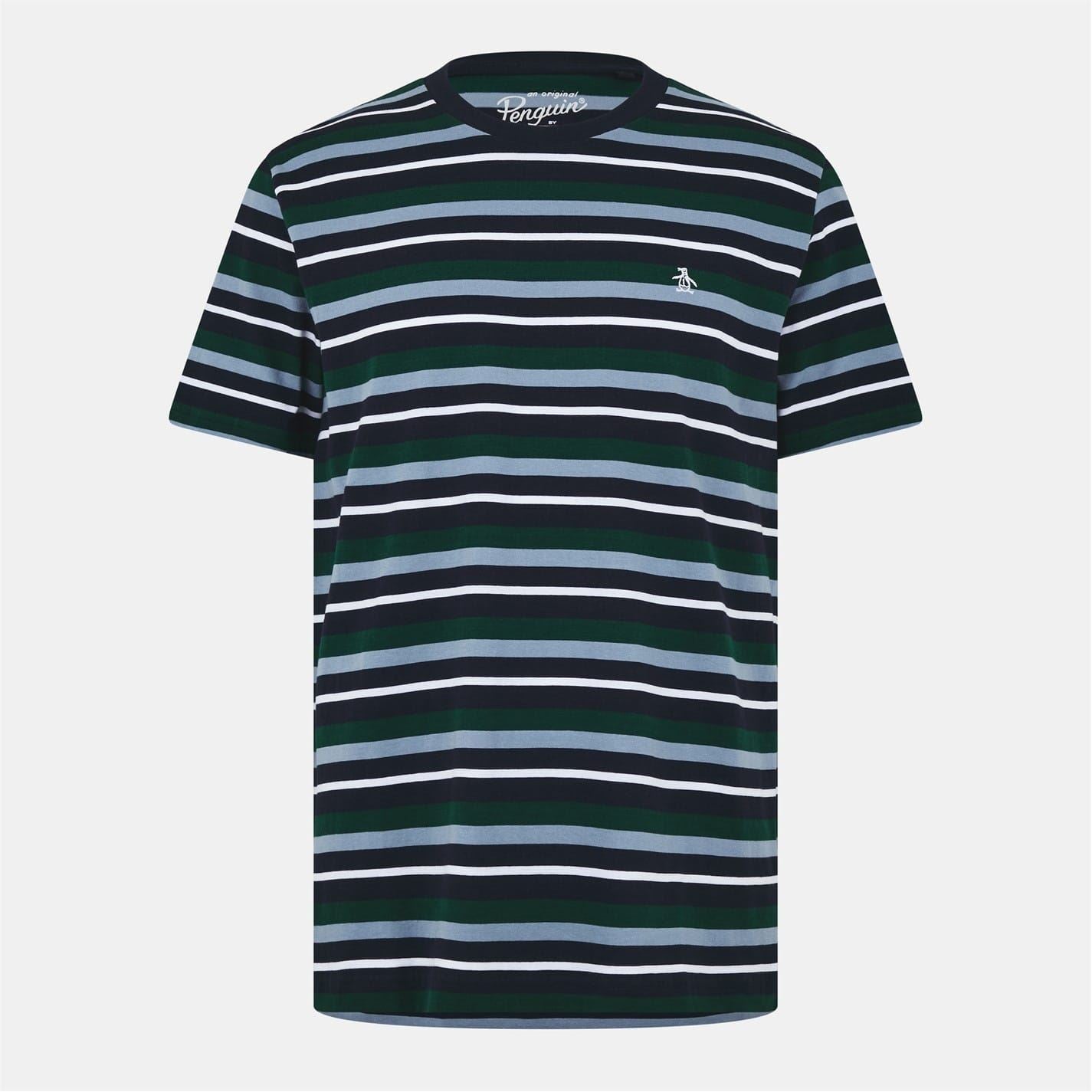 Original Penguin 4 Stripe Crew Neck Regular Fit T-Shirt