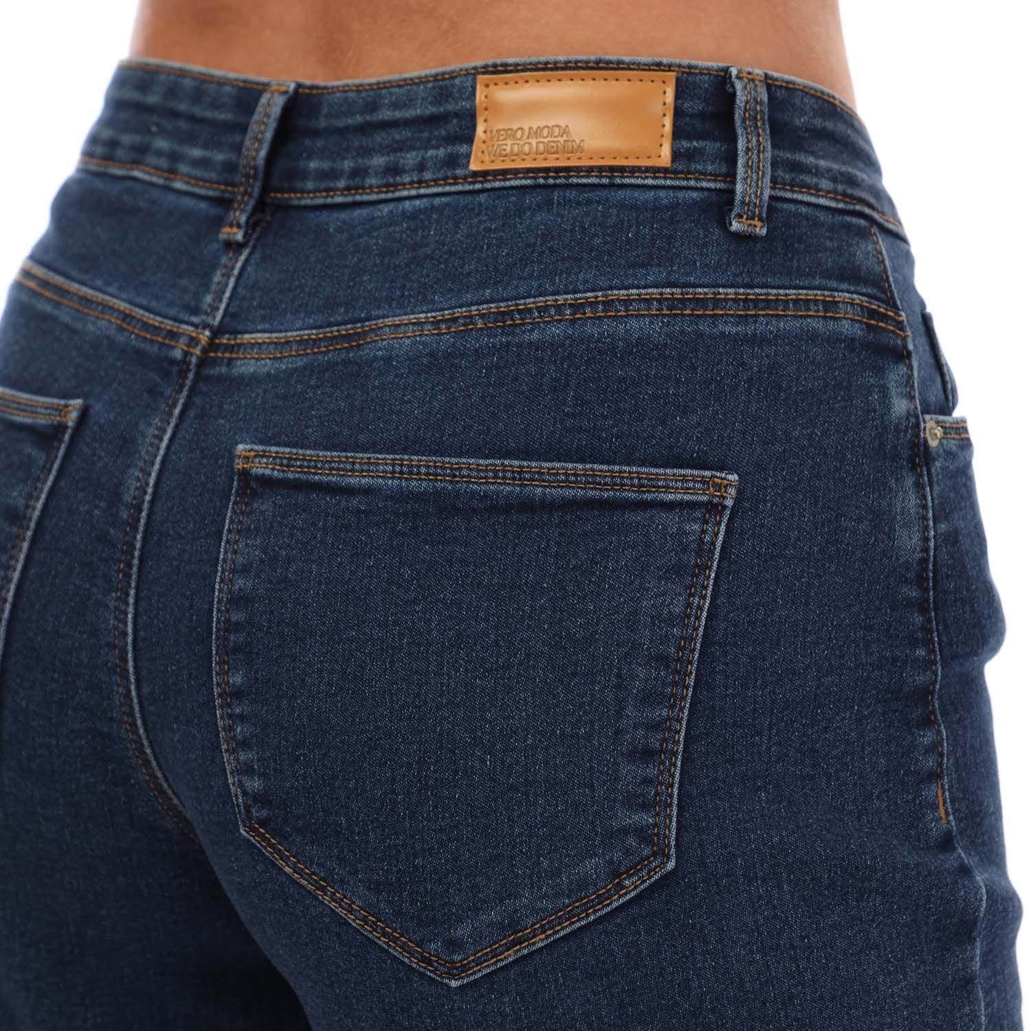 Vero Moda Elly Mid Rise Wide Leg Jeans