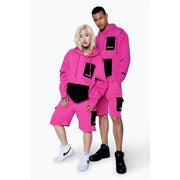 Hype Cargo Solid Patterned Shorts