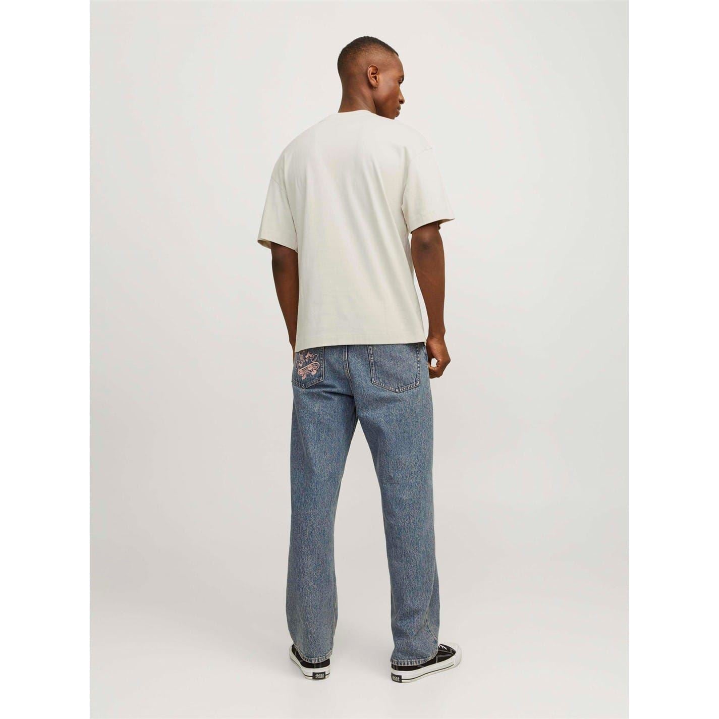 Jack and Jones Crew Neck Ribbed Collar Short Sleeve Jersey T-Shirt