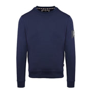 Aquascutum Crew Neck Ribbed Collar Long Sleeve Sweatshirt