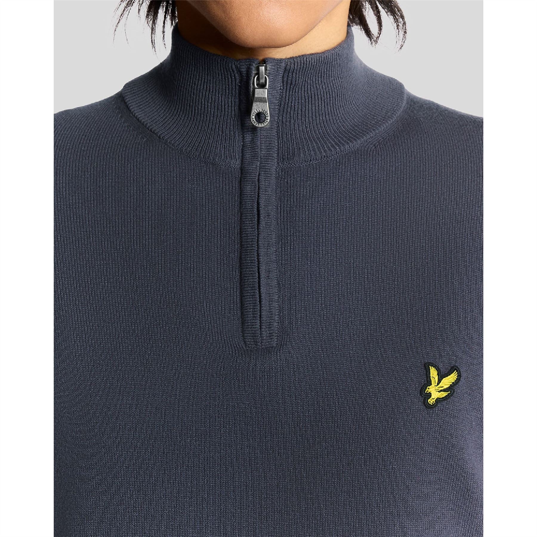 Lyle And Scott Cotton Merino Quarter Zip Jumper