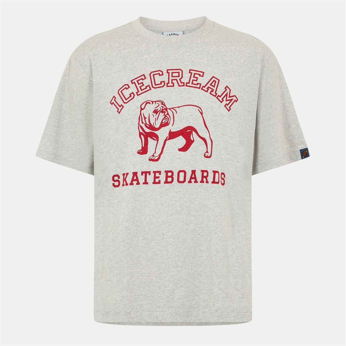 ICECREAM Bulldog Graphic Crew Neck Short Sleeve T-Shirt