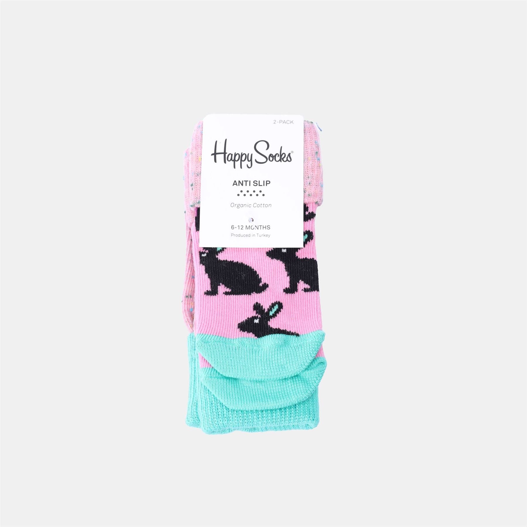 Happy Socks Infants 2 Pack of Bunny Anti-Slip Socks