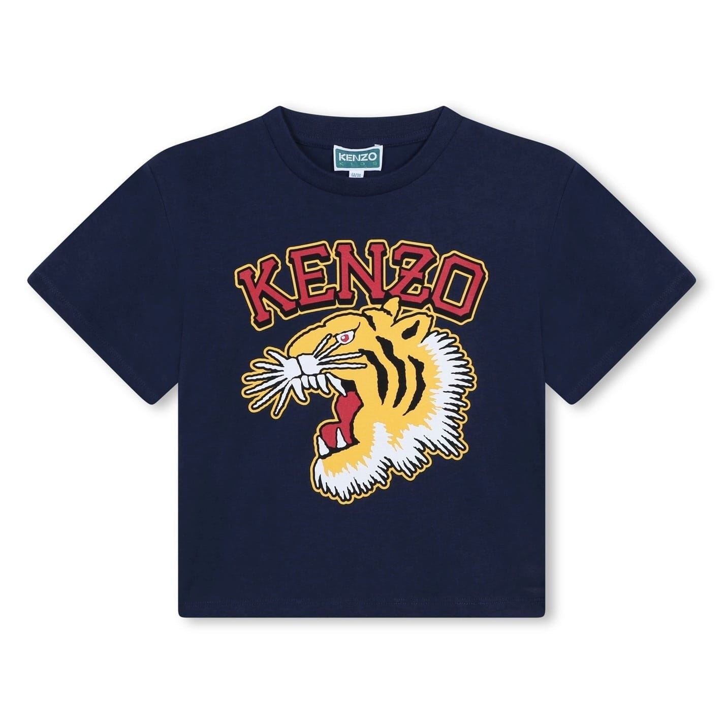 Kenzo Jersey Logo Print T-Shirt Unisex Juniors