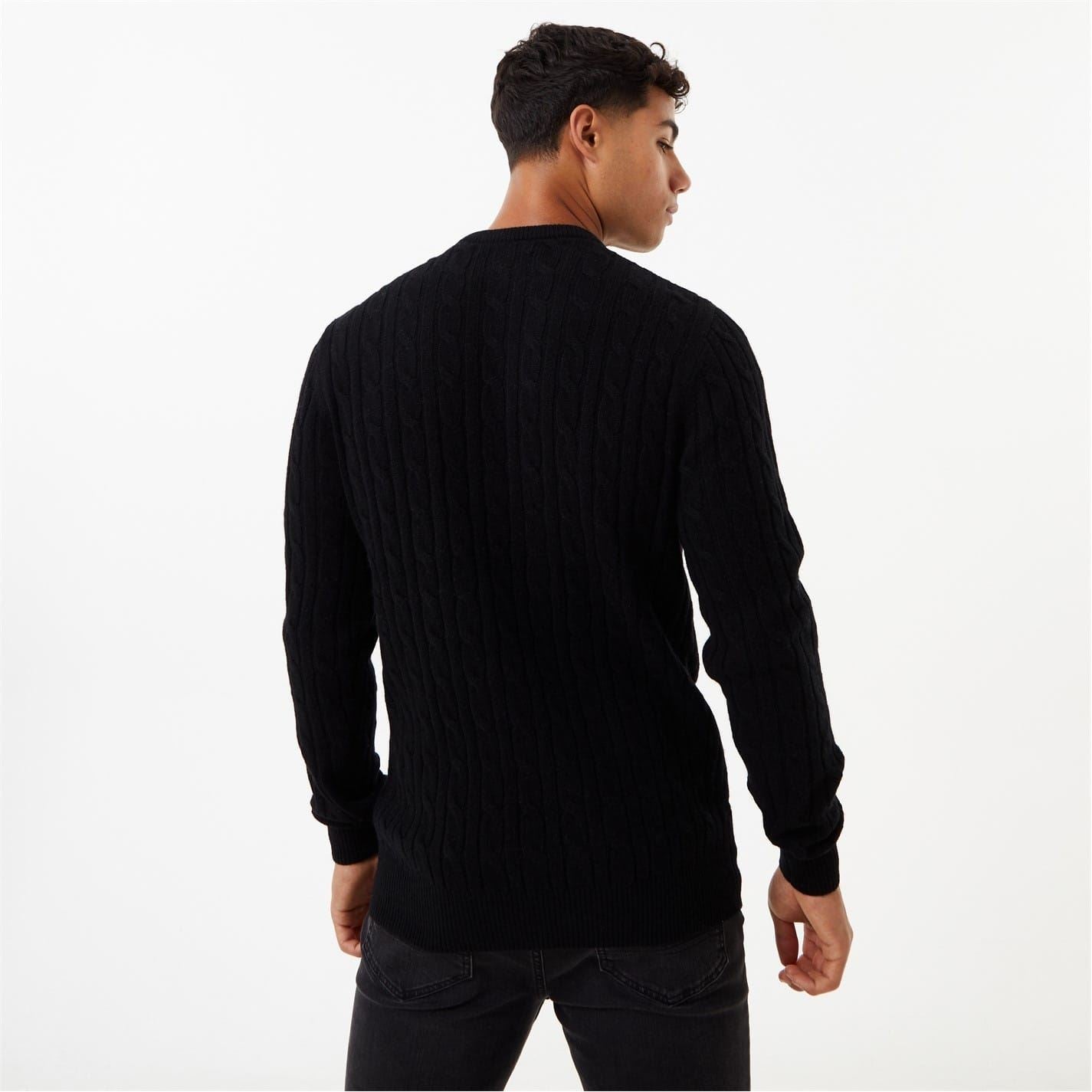 Jack Wills Mens Marlow Merino Wool Blend Cable Knitted Jumper