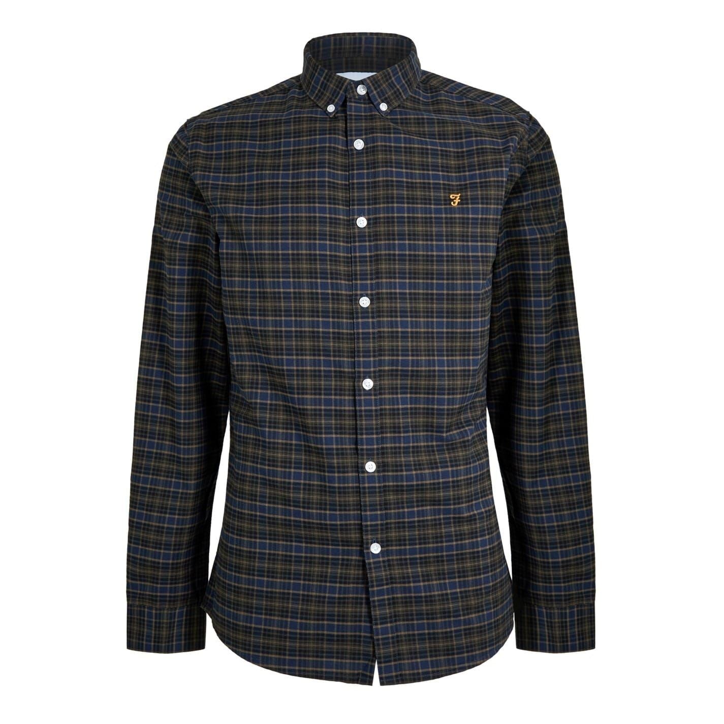 Farah Ribbed Regular Fit Long Sleeve Shirt