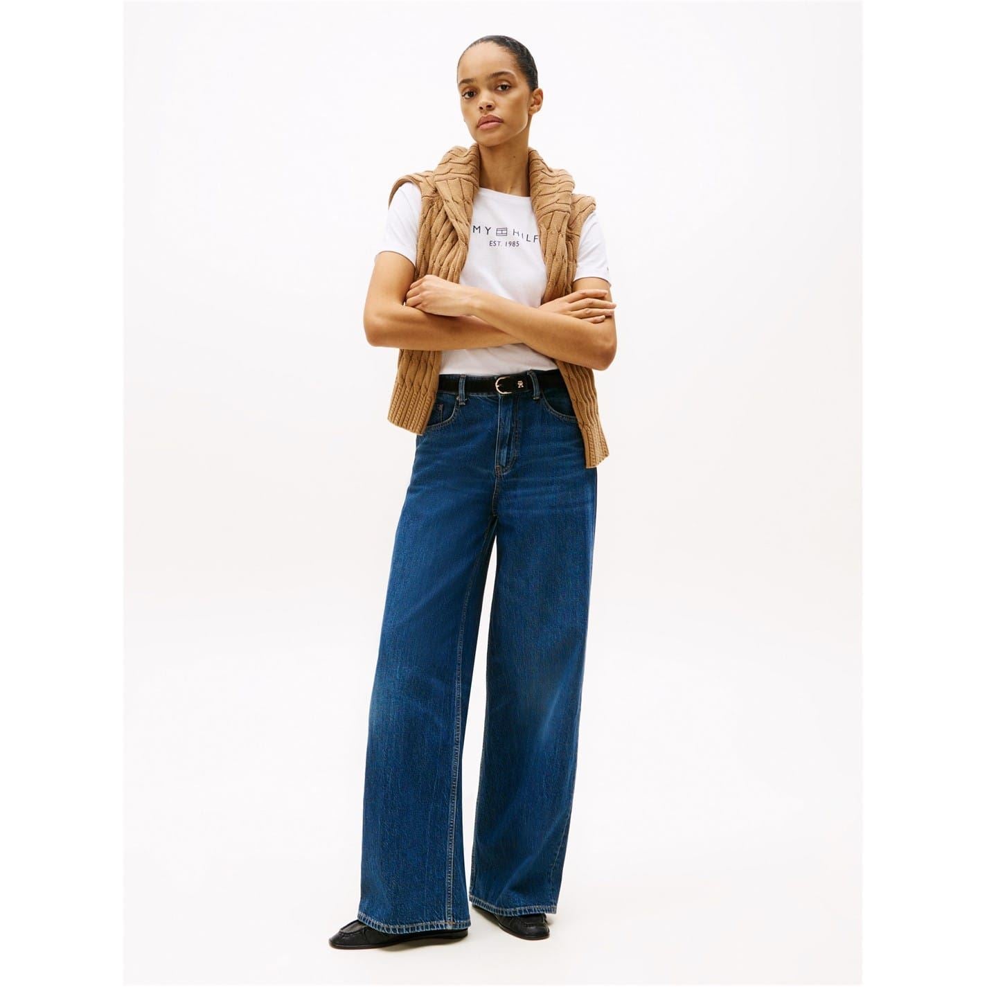 Tommy Hilfiger Logo Print Regular Fit Crew Neck T-Shirt