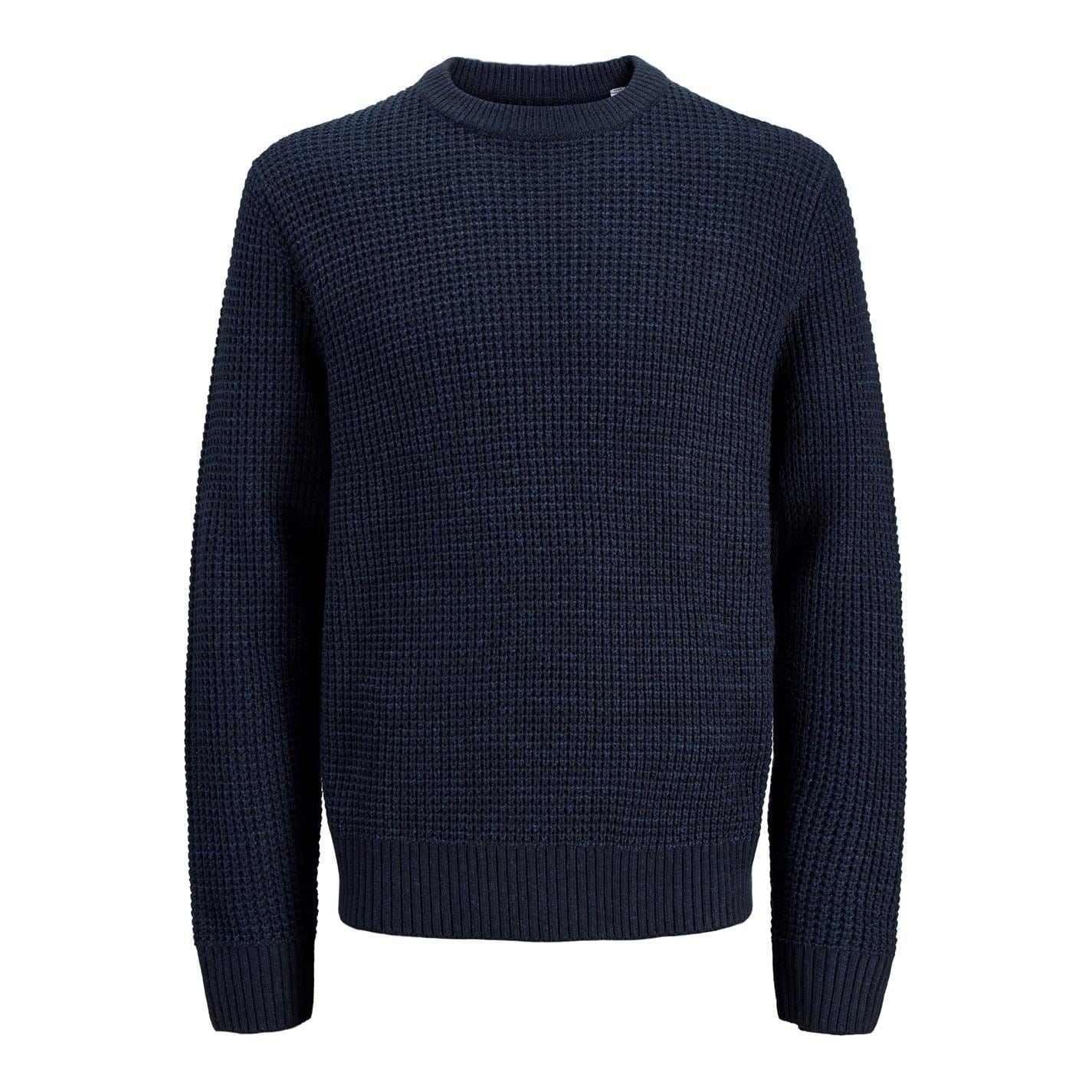 Jack and Jones Crew Neck Ribbed Collar Long Sleeve Sweater