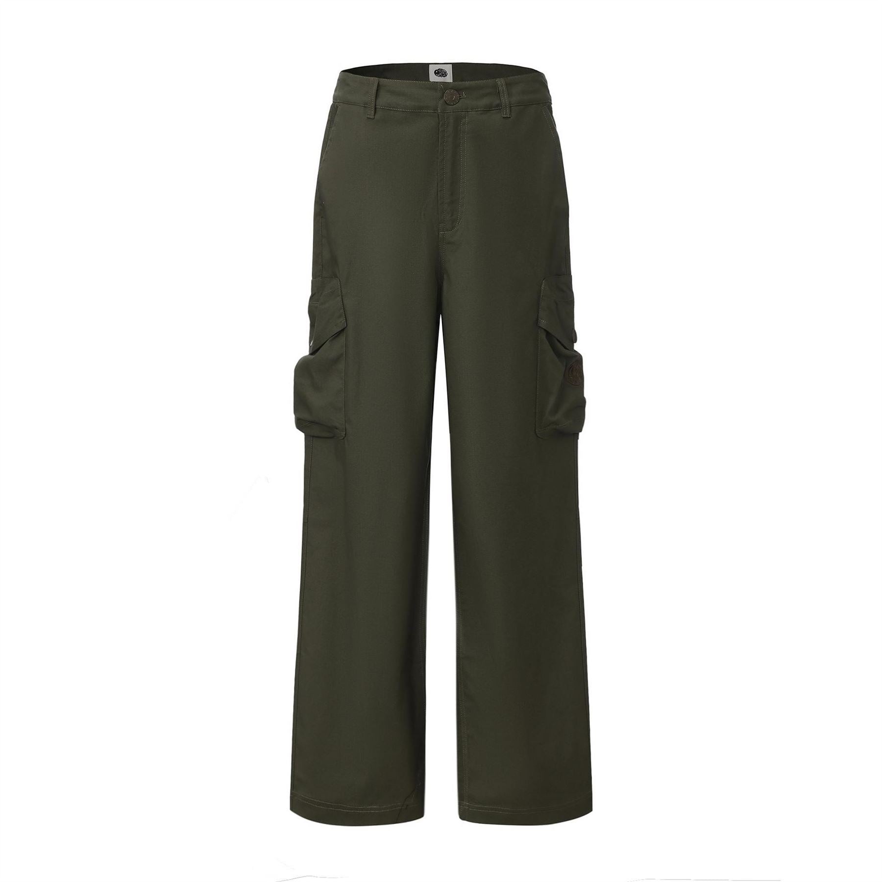 Pretty Green Mens Green Cargo Trousers