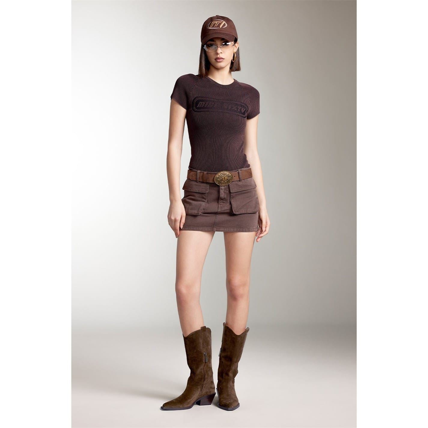 Miss Sixty Denim Mini Cargo Skirt