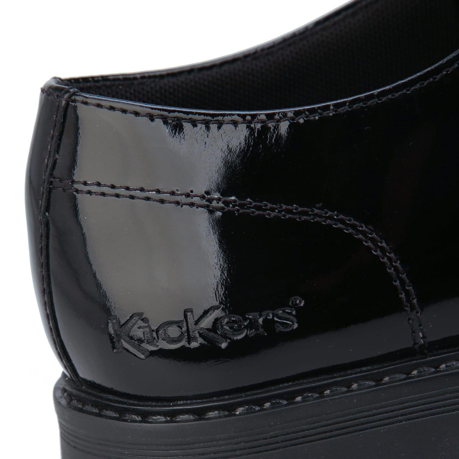 Kickers Womens Finley Lace Up Patent Shoes