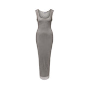 Amylynn Rhinestone Scoop Neck Maxi Dress