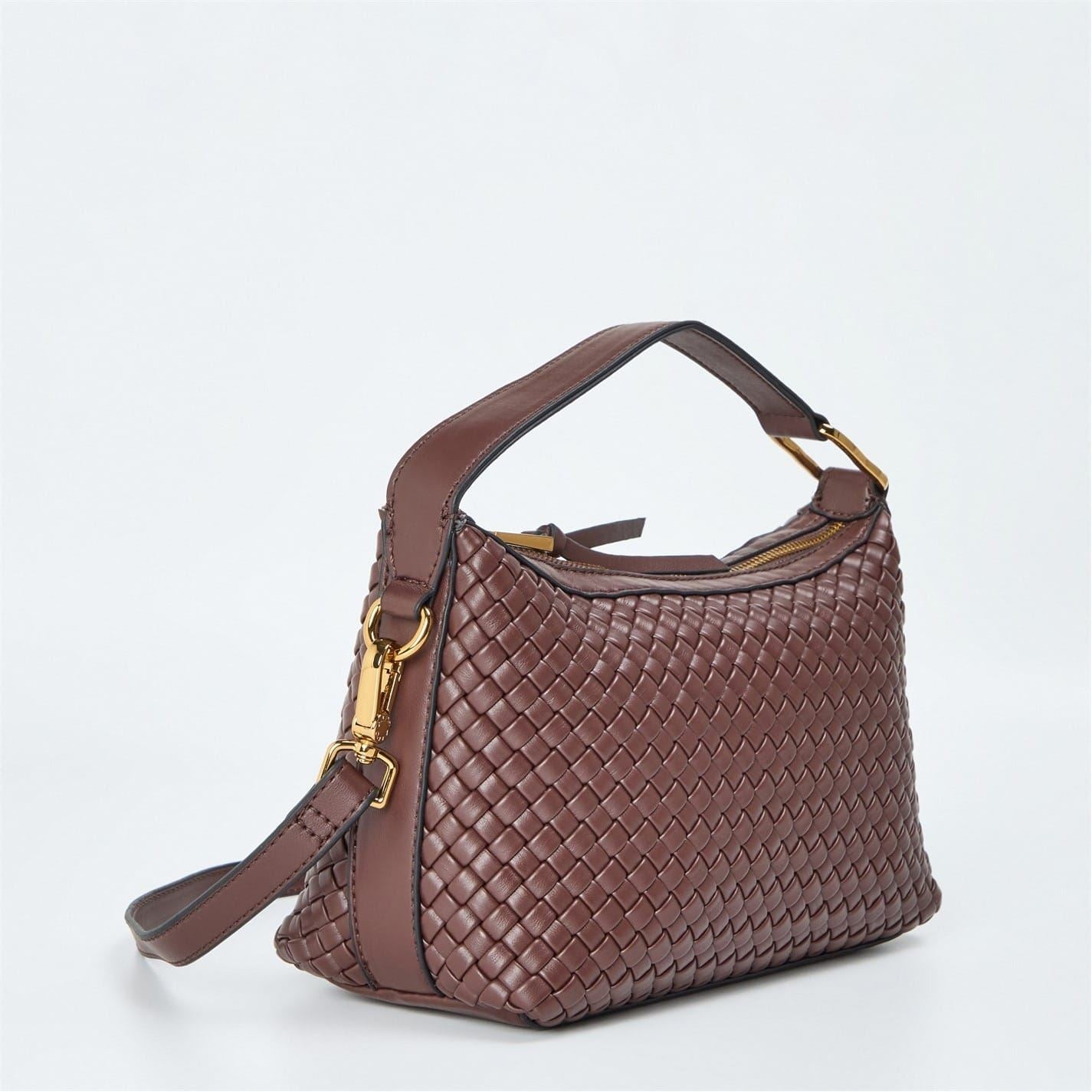 Aldo Ribbed Hobo Handbag with Detachable Strap