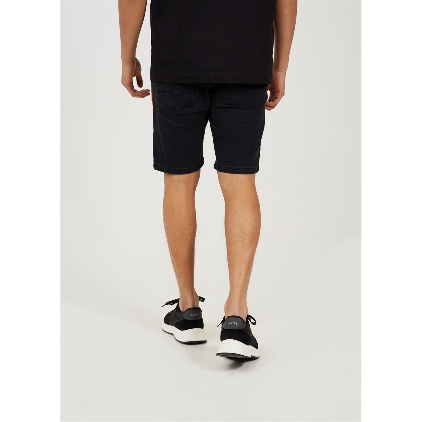 Brave Soul Short With Biker Patch Detail