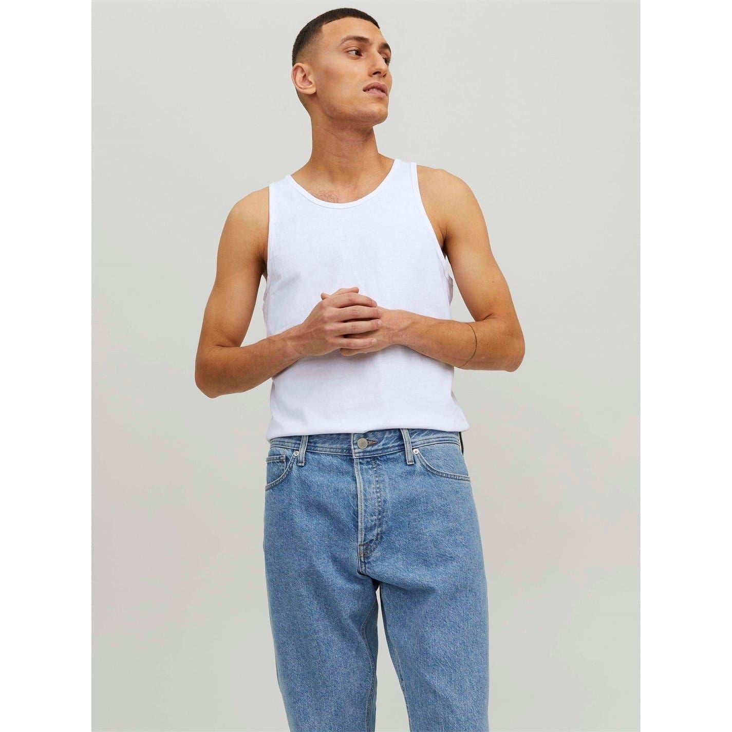 Jack and Jones 2 Pack Scoop Neck Box Tank