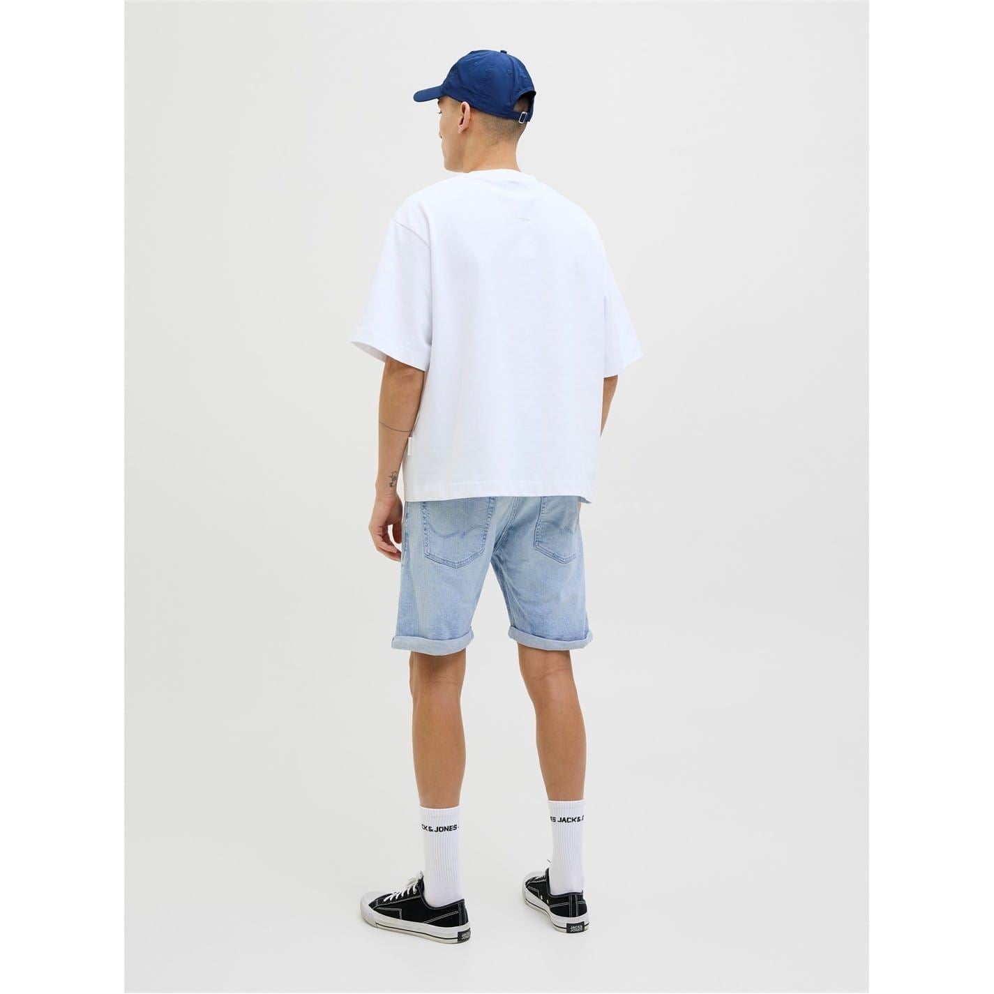 Jack and Jones Rick Denim Bermuda Shorts with Banded Hem