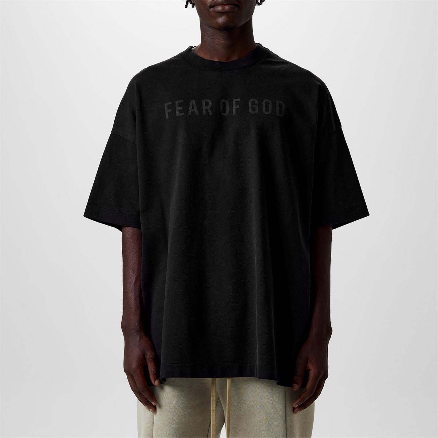 Fear Of God Oversize Fit Crew Neck Logo T-Shirt