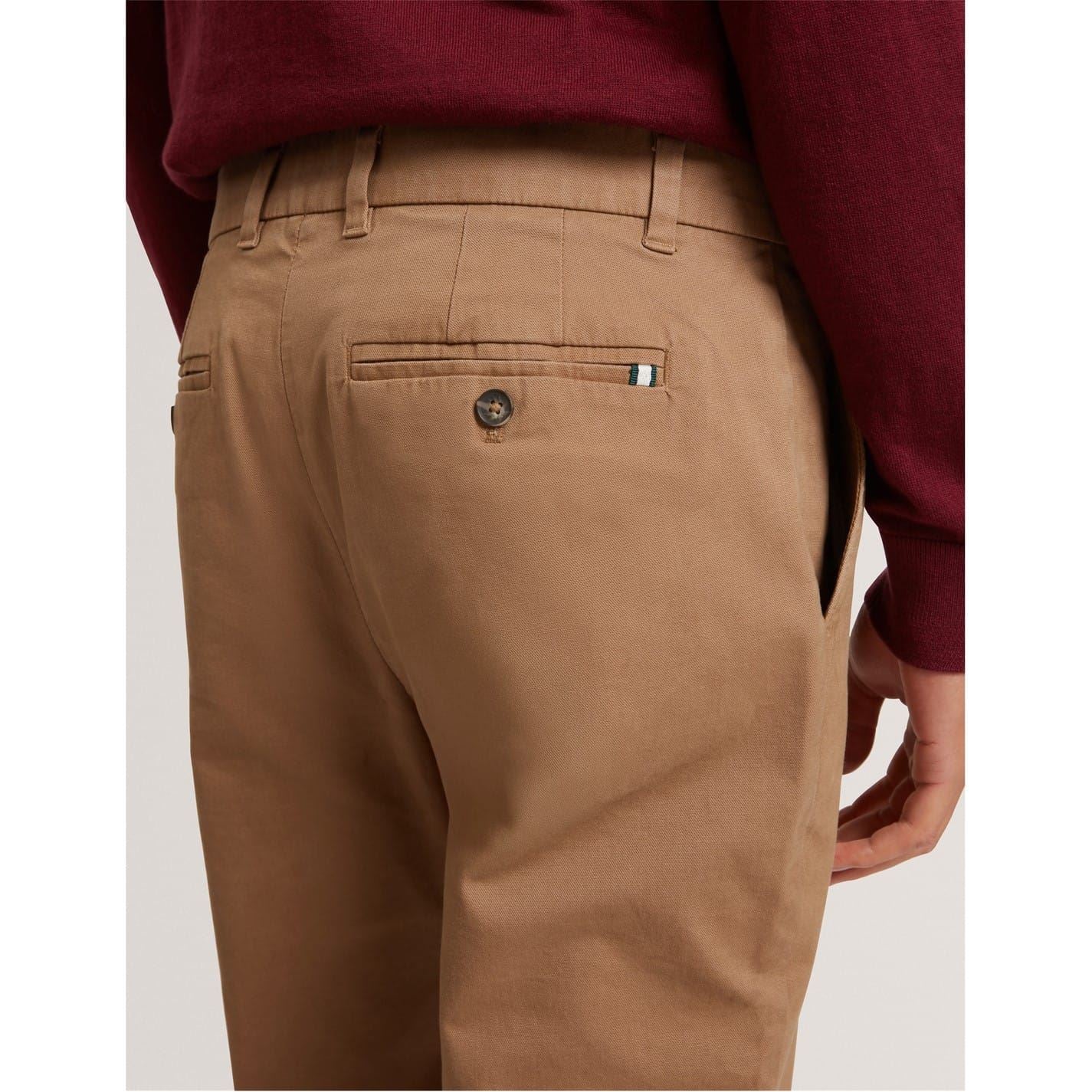 Ted Baker Solid Patterned Slim Chinos
