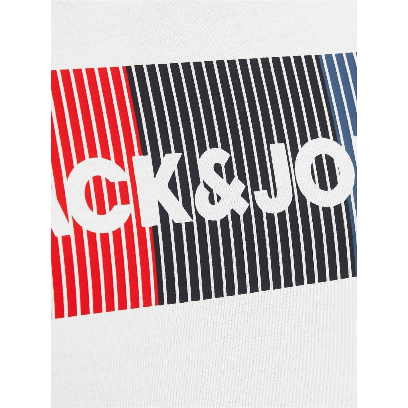 Jack and Jones Printed Logo Crew Neck Short Sleeve Jersey T-Shirt