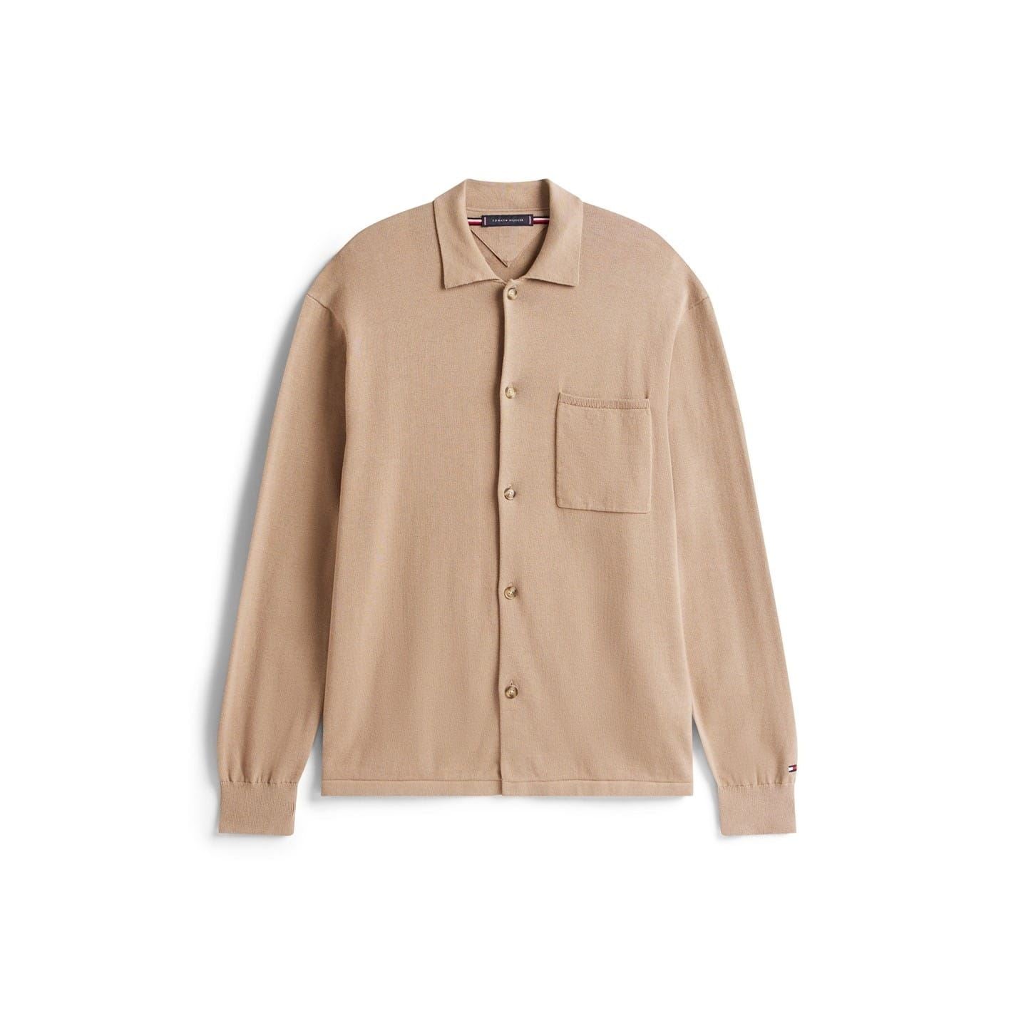 Tommy Hilfiger Solid Patterned Ribbed Cuff Overshirt