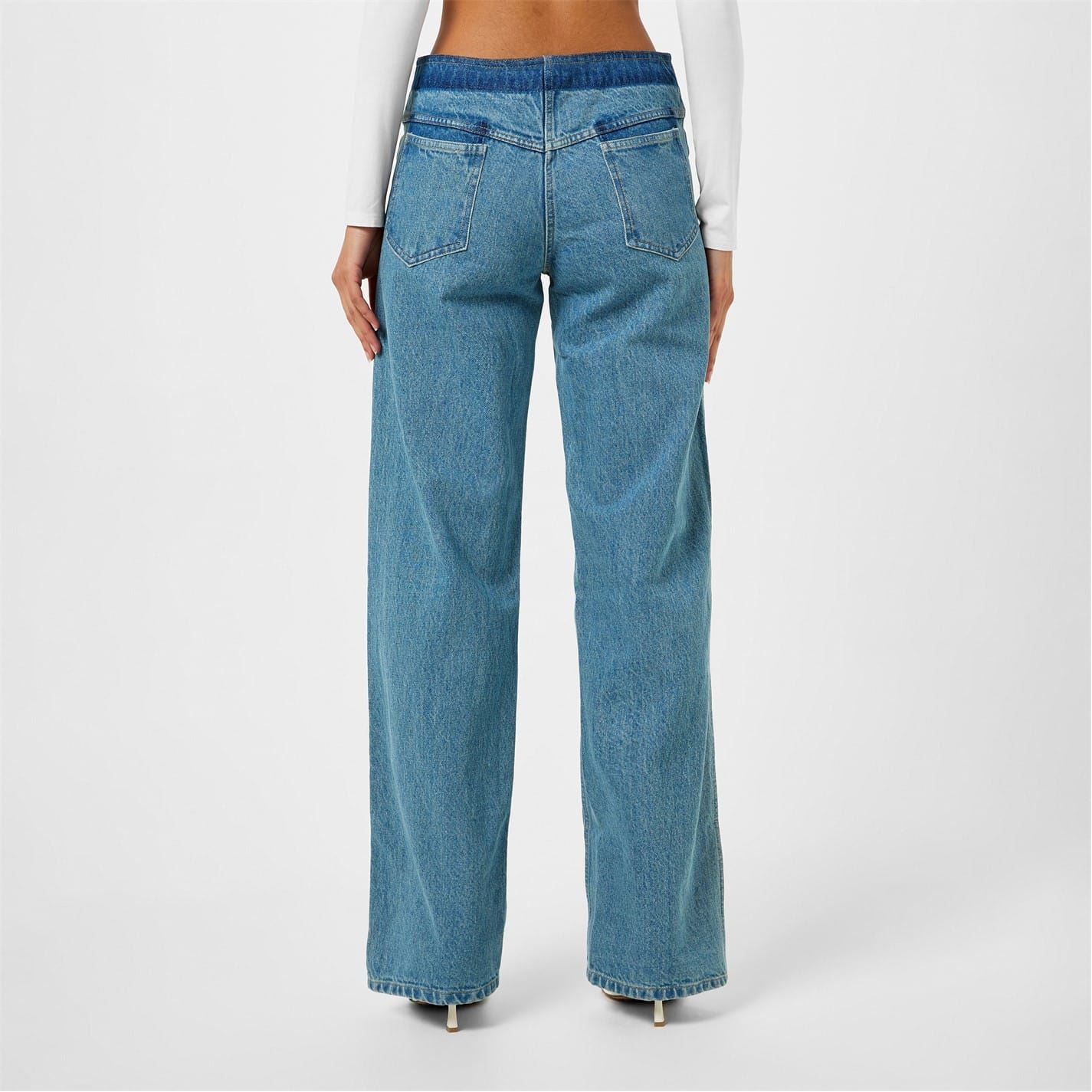 Christopher Esber Wide Leg Relaxed Fit Denim Jeans