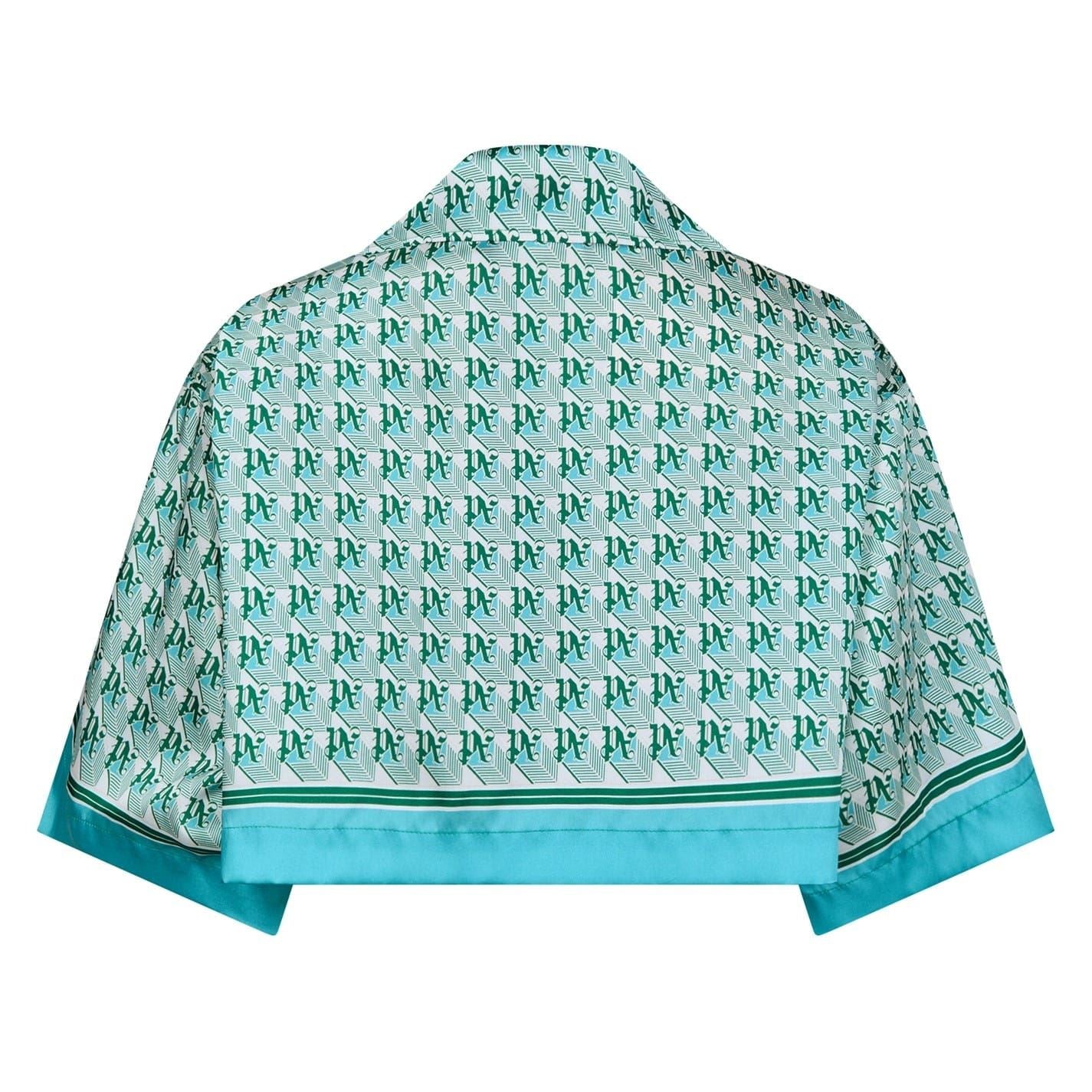 Palm Angels Palm Diamond Cropped Regular Fit Shirt