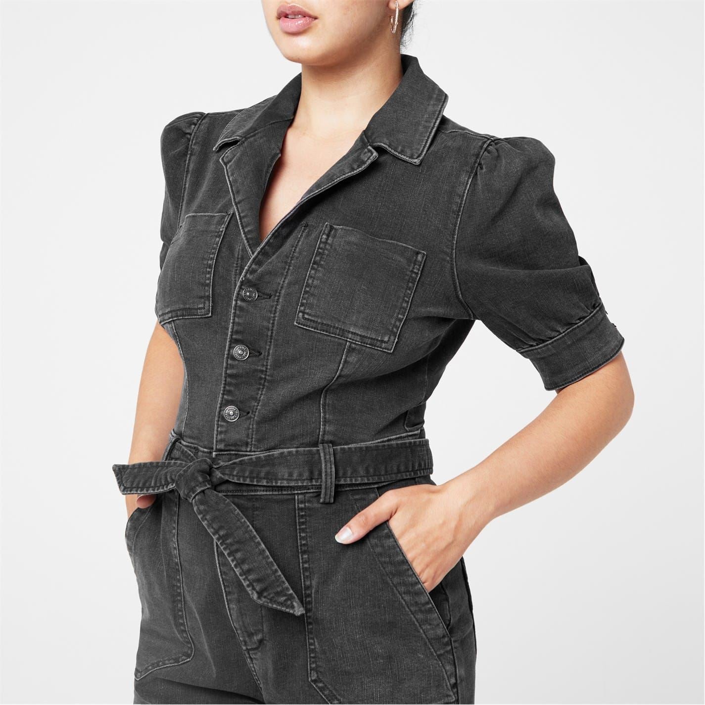 Paige Mayslie Collared Short Sleeve Romper