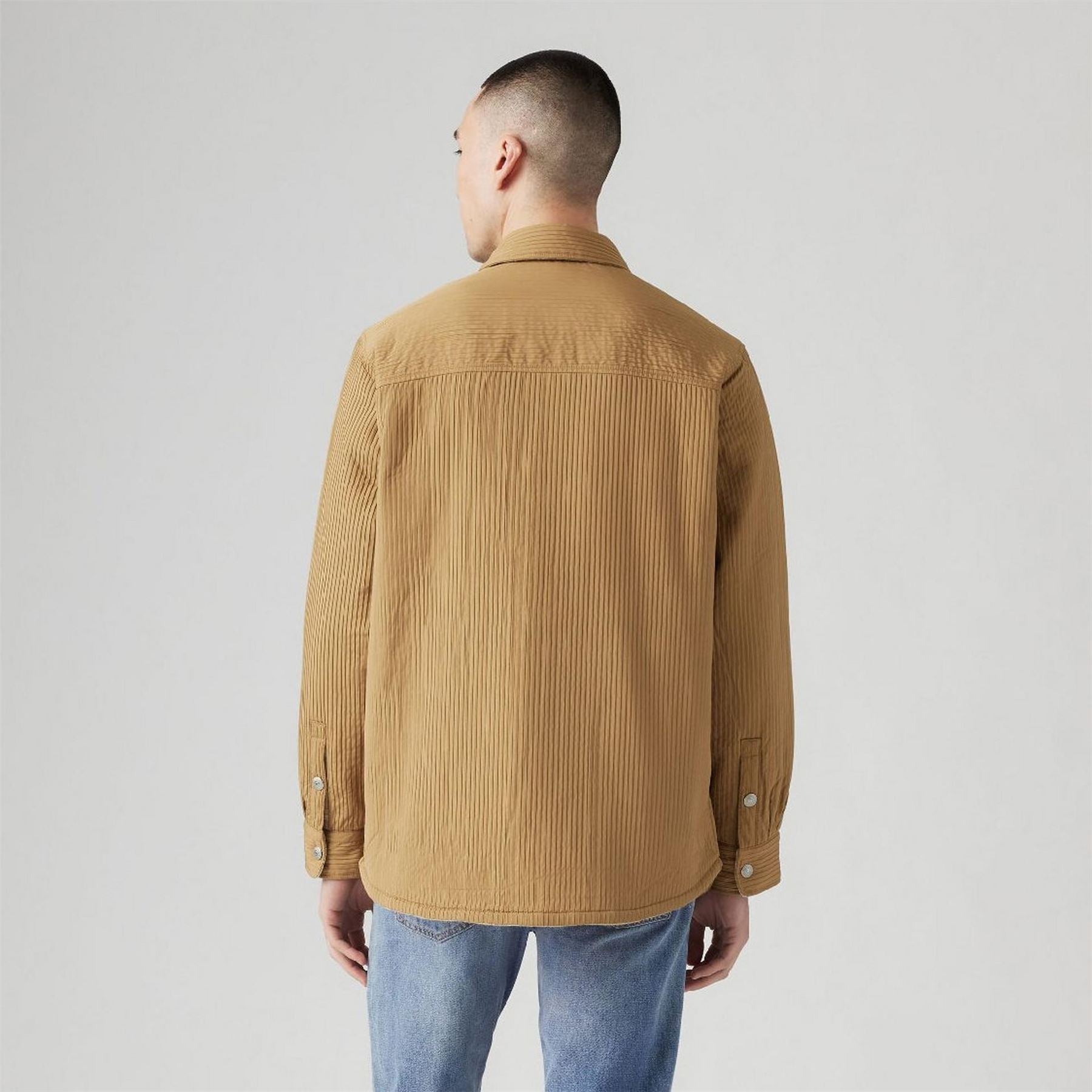 Levis Bryant Snap Button Solid Patterned Overshirt