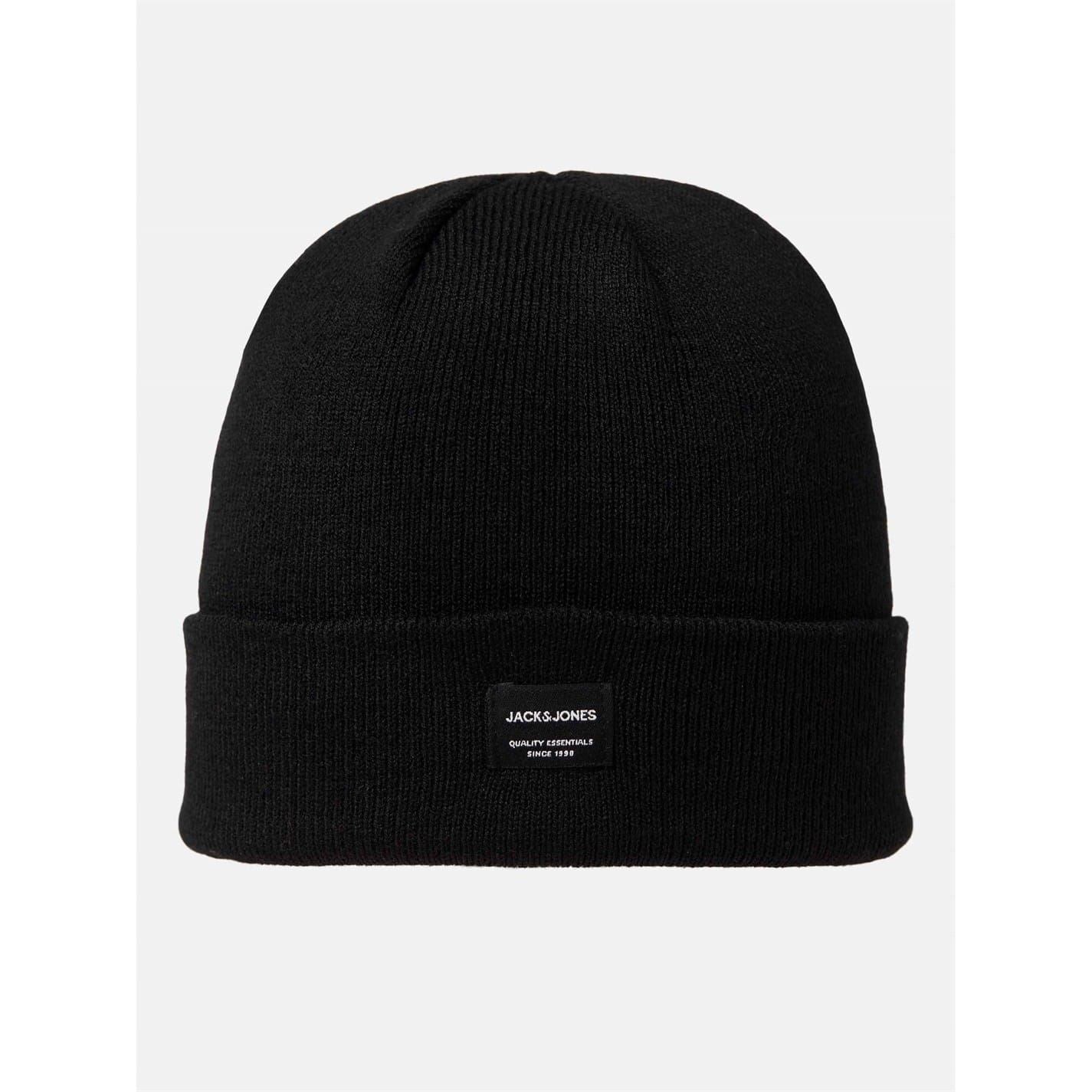 Jack and Jones Solid Patterned Wordmark Logo Beanie