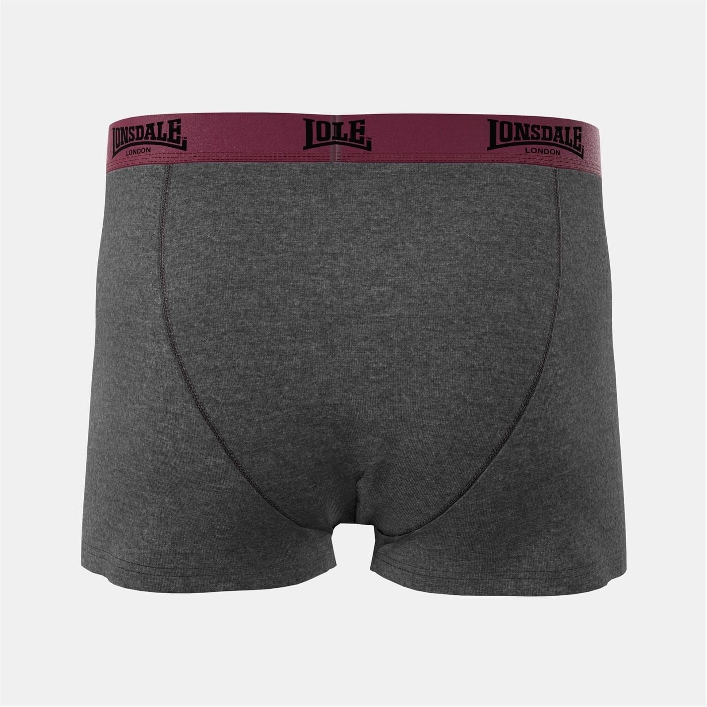 lonsdale Mens 2 Pack Boxer Shorts