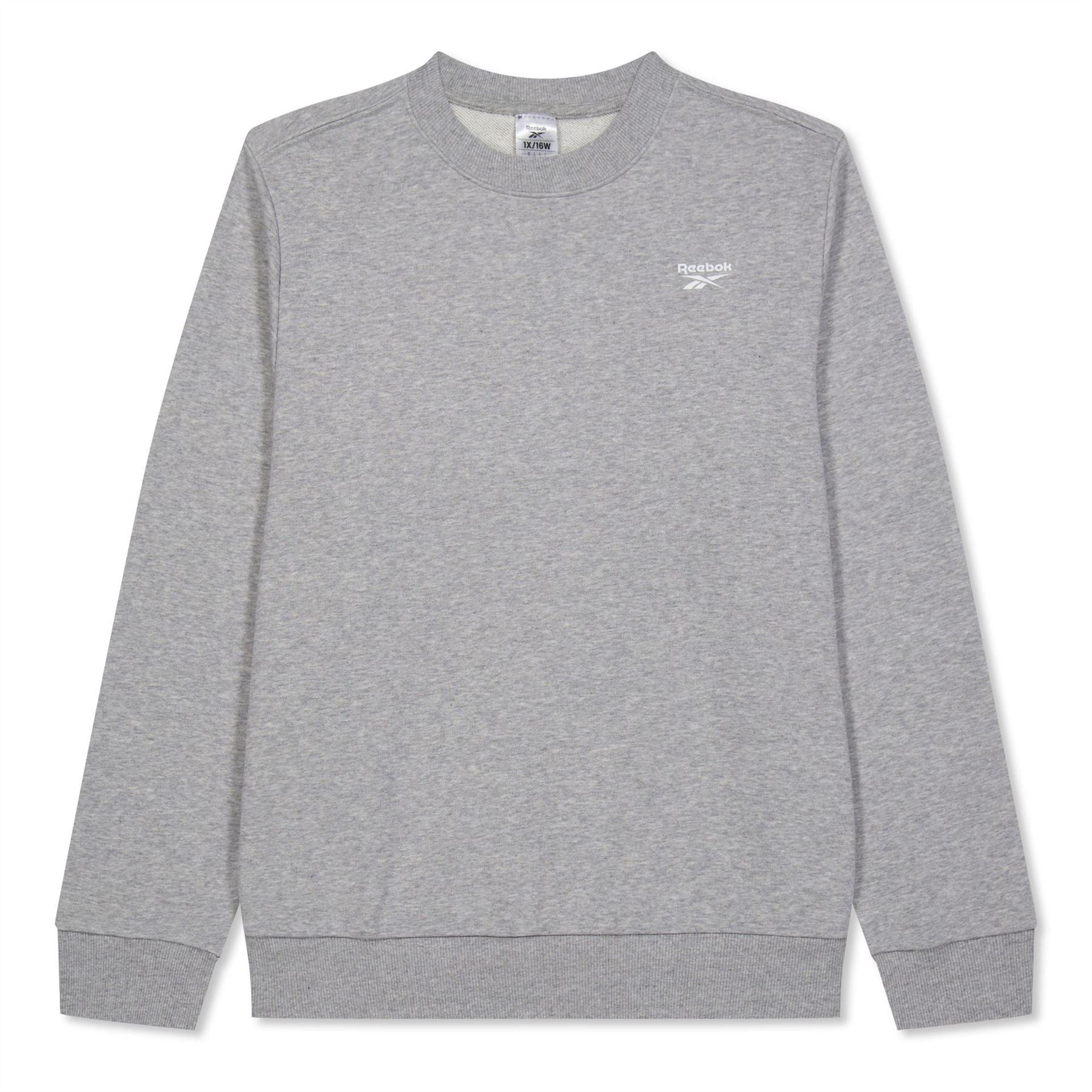 Reebok Grey Marl Cropped Oversized Boxy T-Shirt
