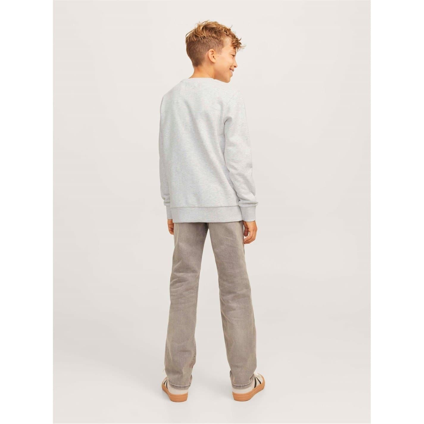 Jack and Jones Varsity Lettering Crew Neck Long Sleeve Sweatshirt