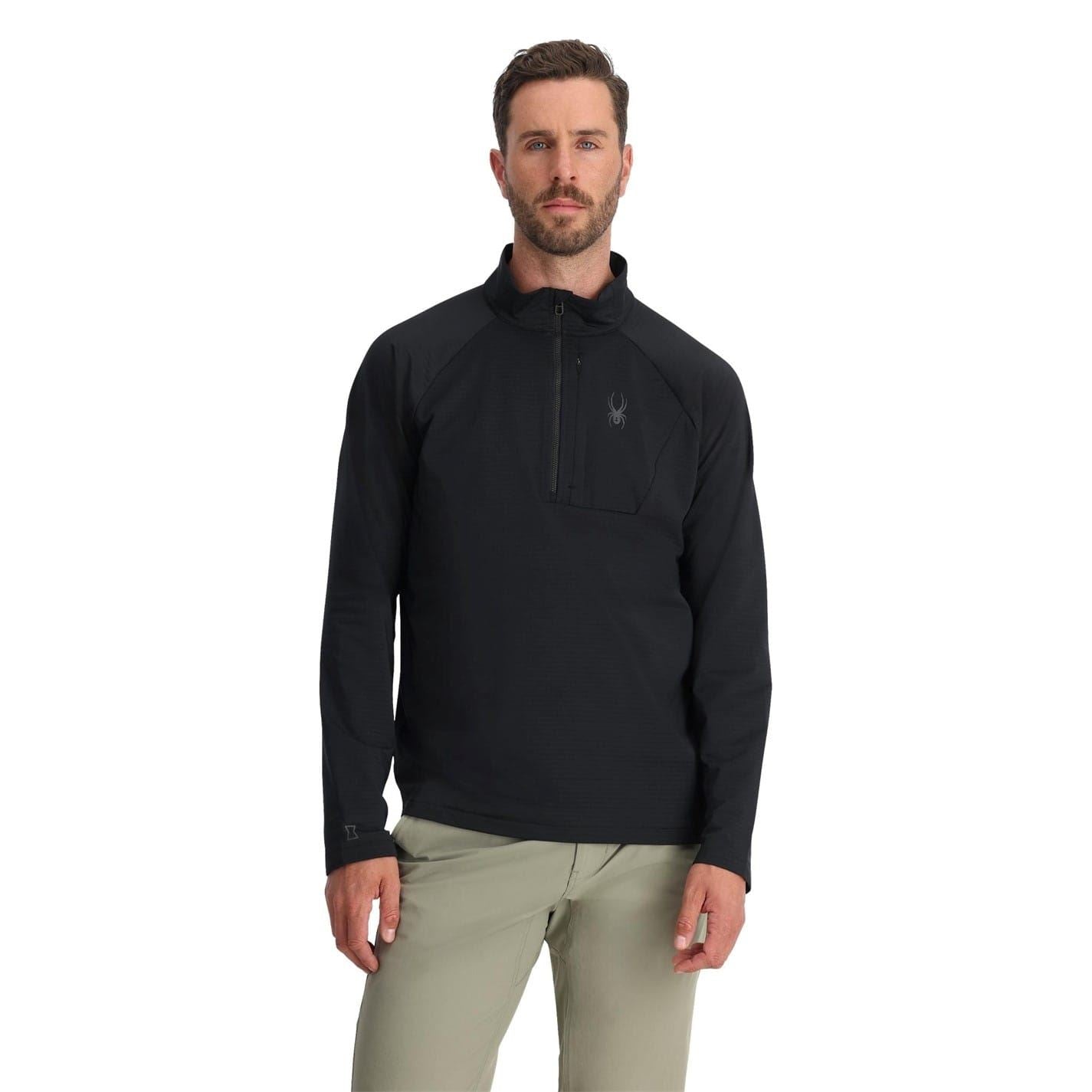 Spyder Mens Grid Web Fleece Half Zip