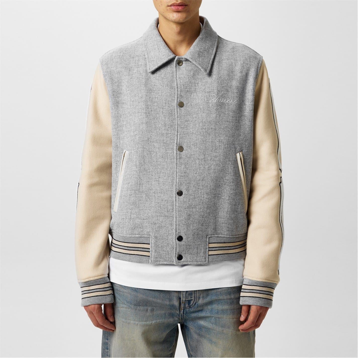 Amiri Bones Wool Varsity Jacket